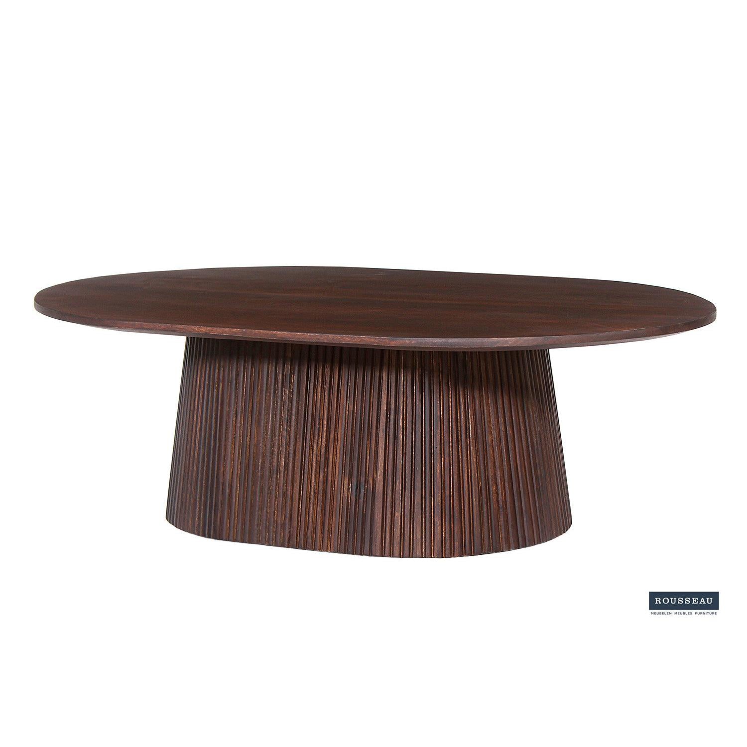 Couchtisch Miguel 120cm Oval - Dunkelbraun-Couchtisch-Rousseau-le canapé