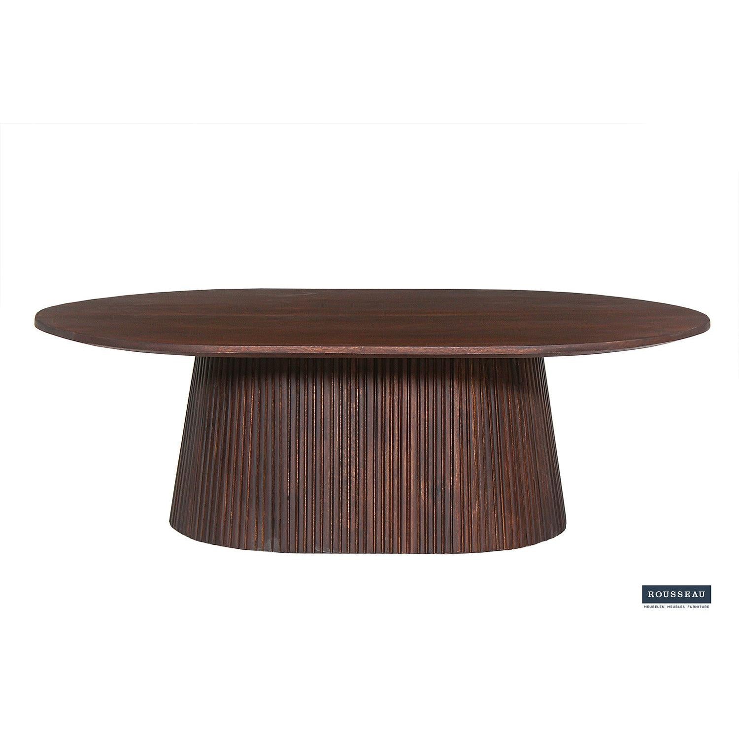 Couchtisch Miguel 120cm Oval - Dunkelbraun-Couchtisch-Rousseau-le canapé