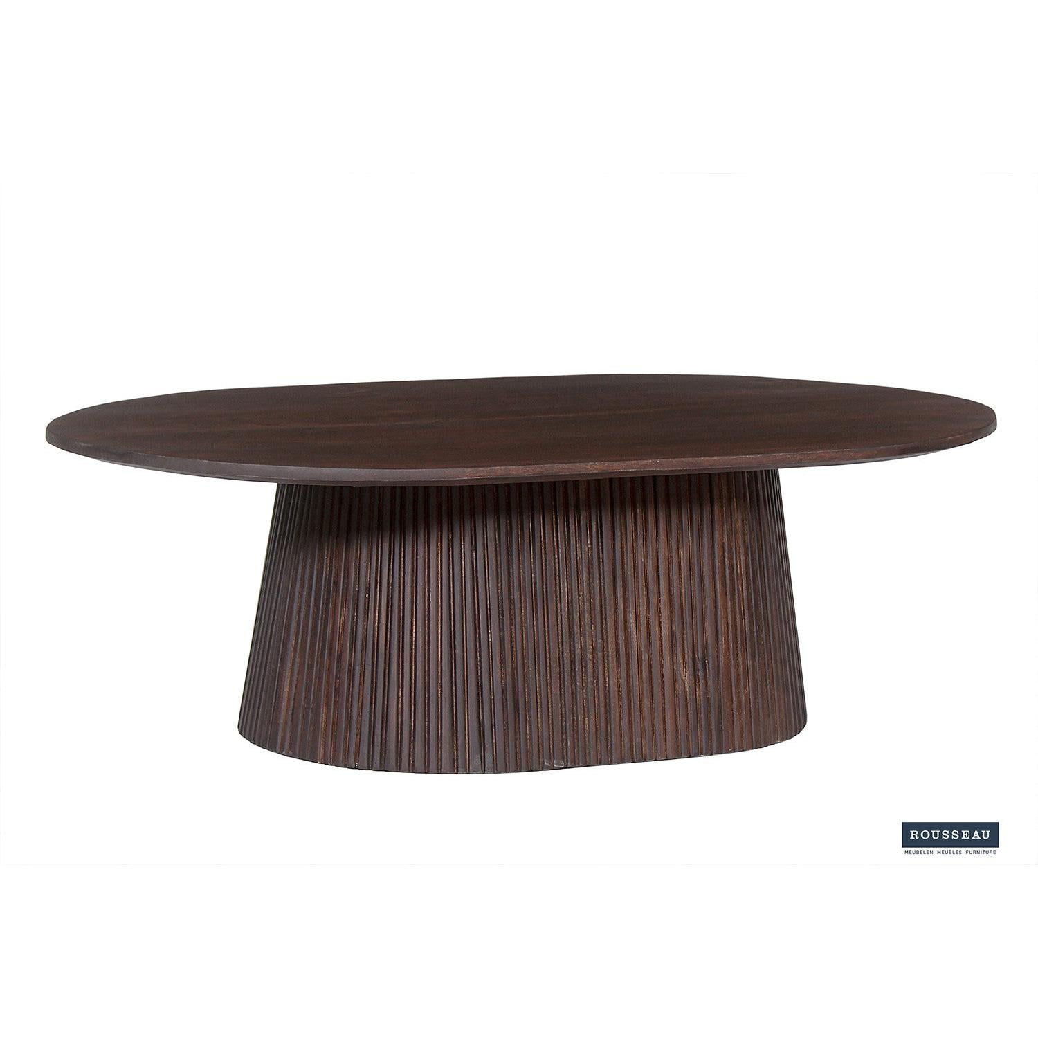 Couchtisch Miguel 120cm Oval - Dunkelbraun-Couchtisch-Rousseau-le canapé