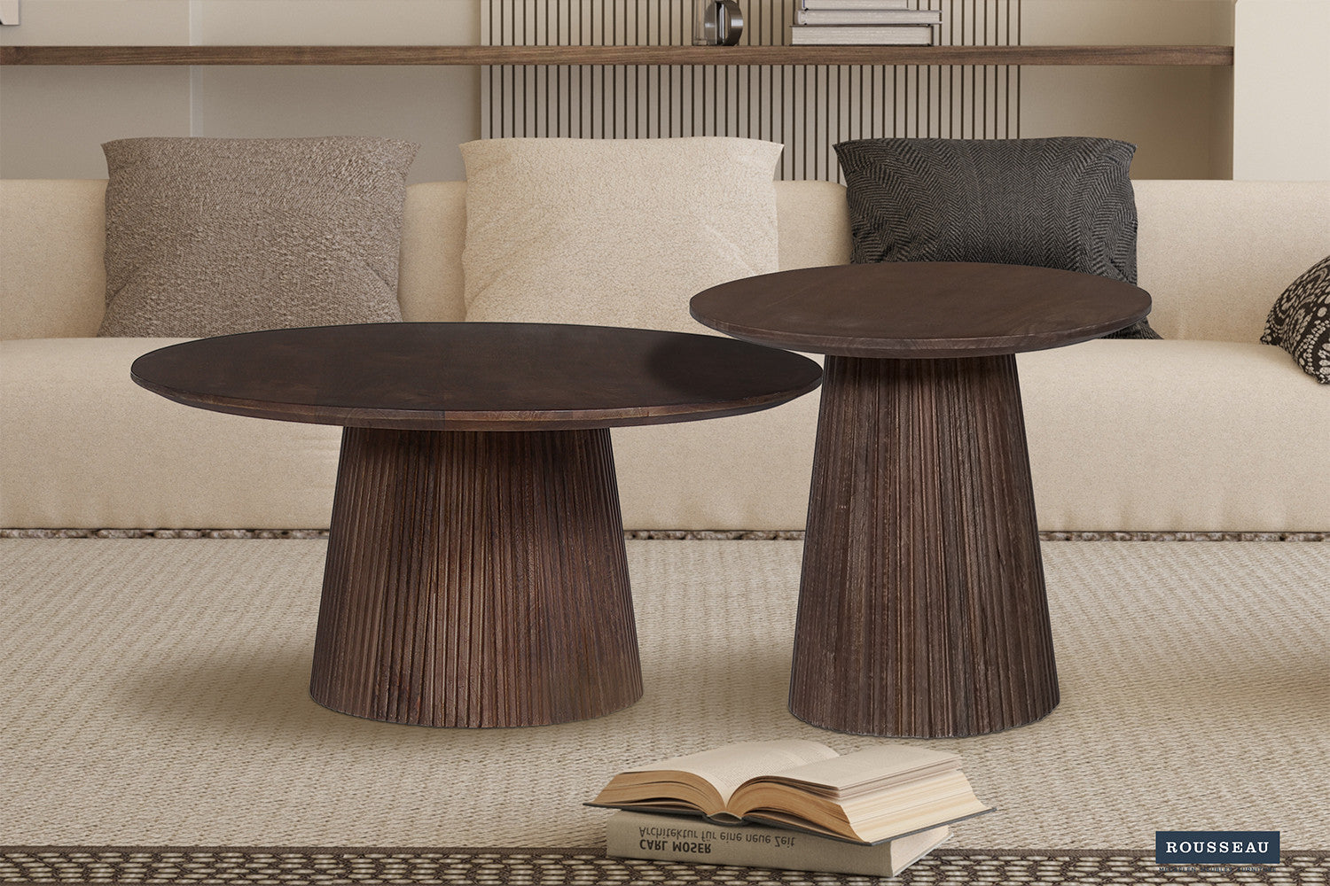 Couchtisch Miguel Ø80cm - Dunkelbraun-Couchtisch-Rousseau-le canapé