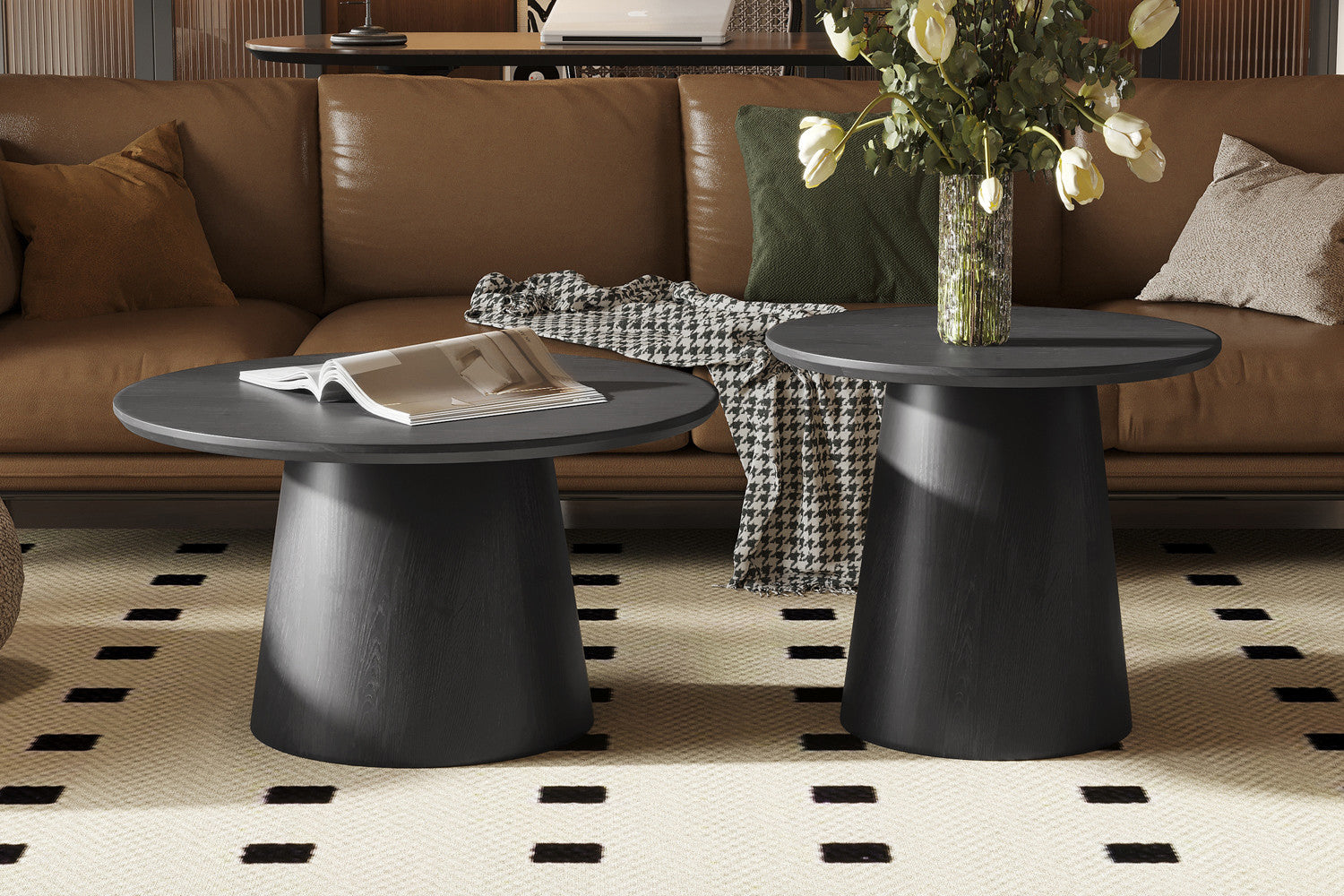 Couchtisch Miklos Ø80cm - Dunkelbraun-Couchtisch-Rousseau-le canapé