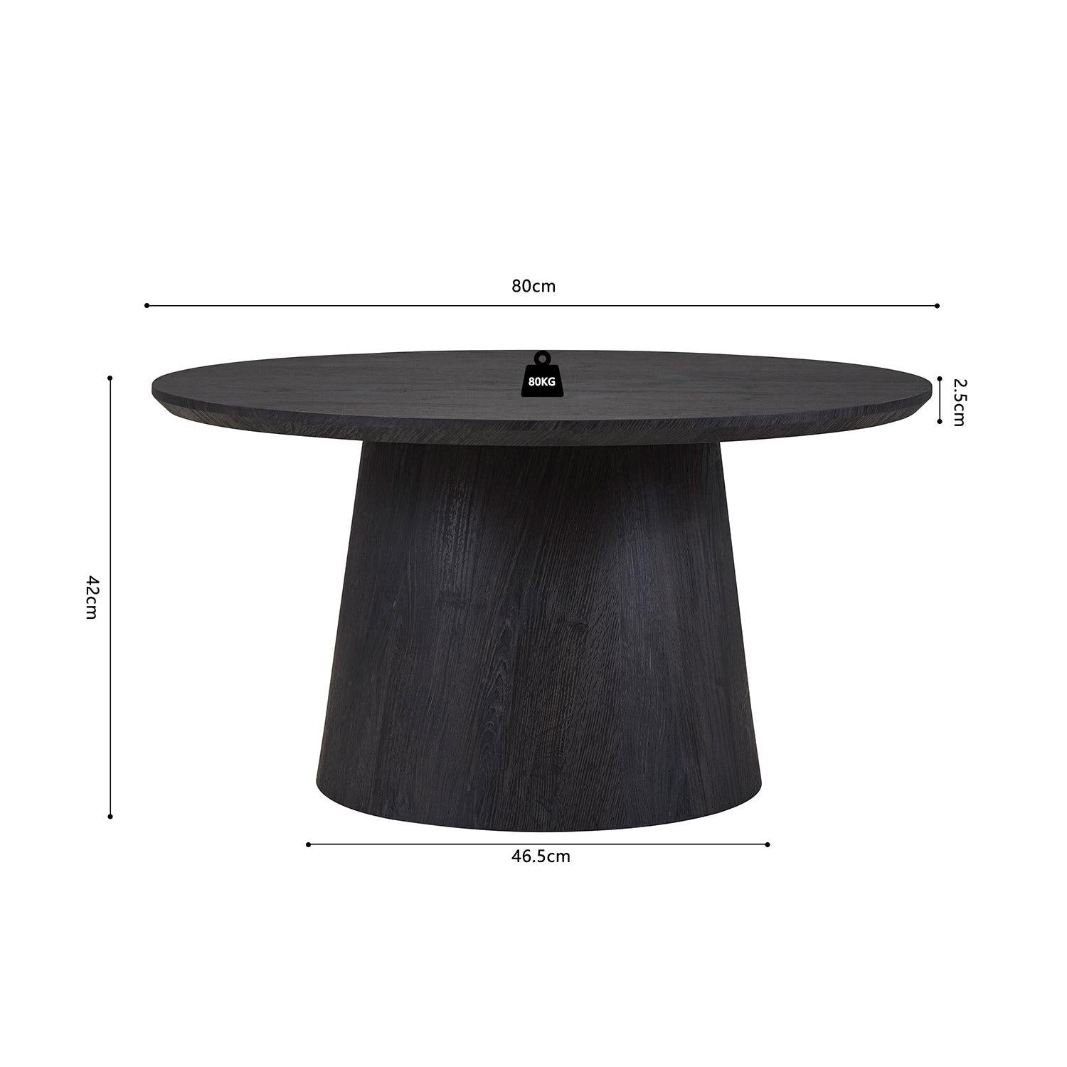 Couchtisch Miklos Ø80cm - Dunkelbraun-Couchtisch-Rousseau-le canapé