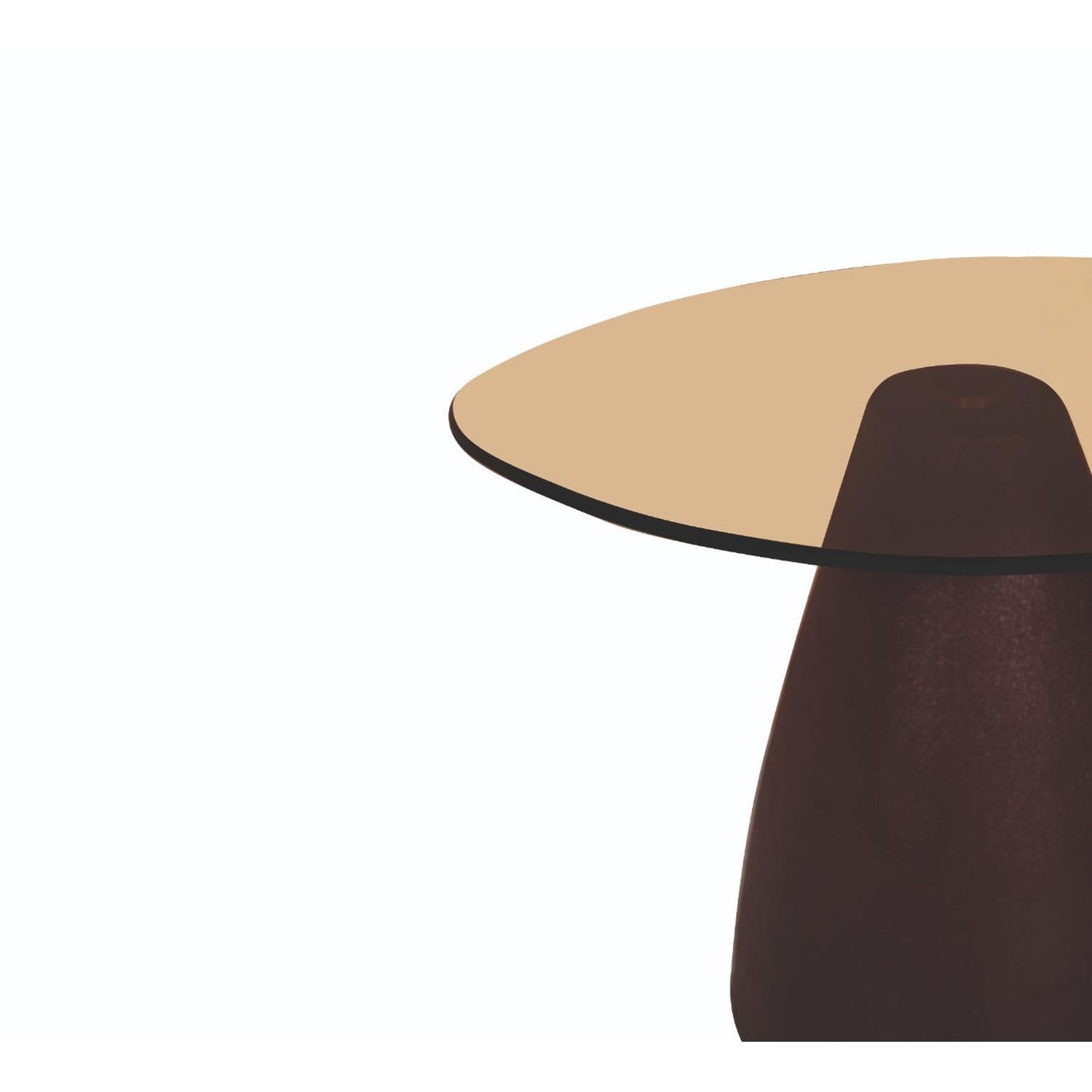 Couchtisch Mylon mit Rauchglasplatte 50cm - Bordeaux-Couchtische-Livingfurn-le canapé
