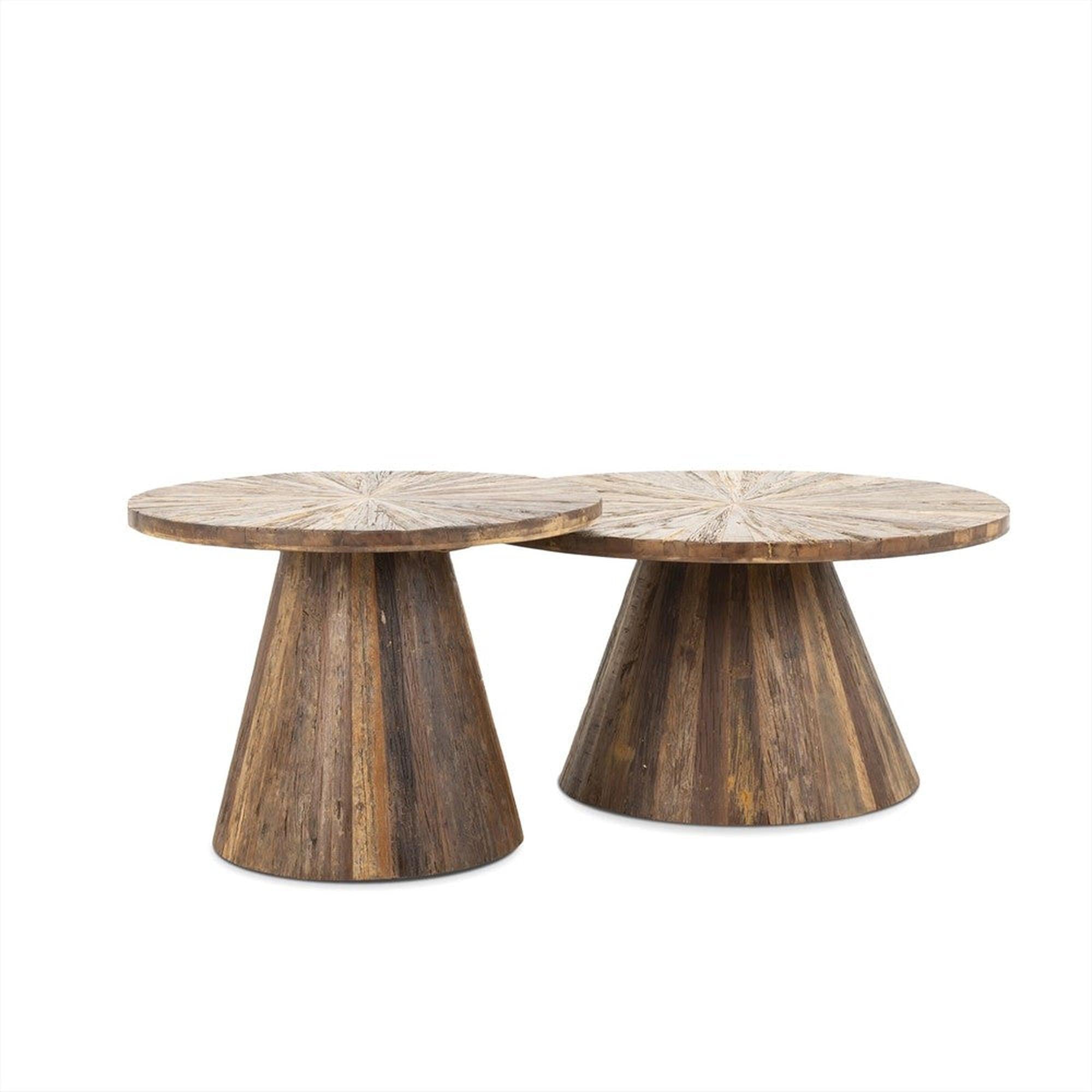 Couchtisch Nadia Ø75cm aus Teakholz - Braun-Couchtische-Benoa-le canapé