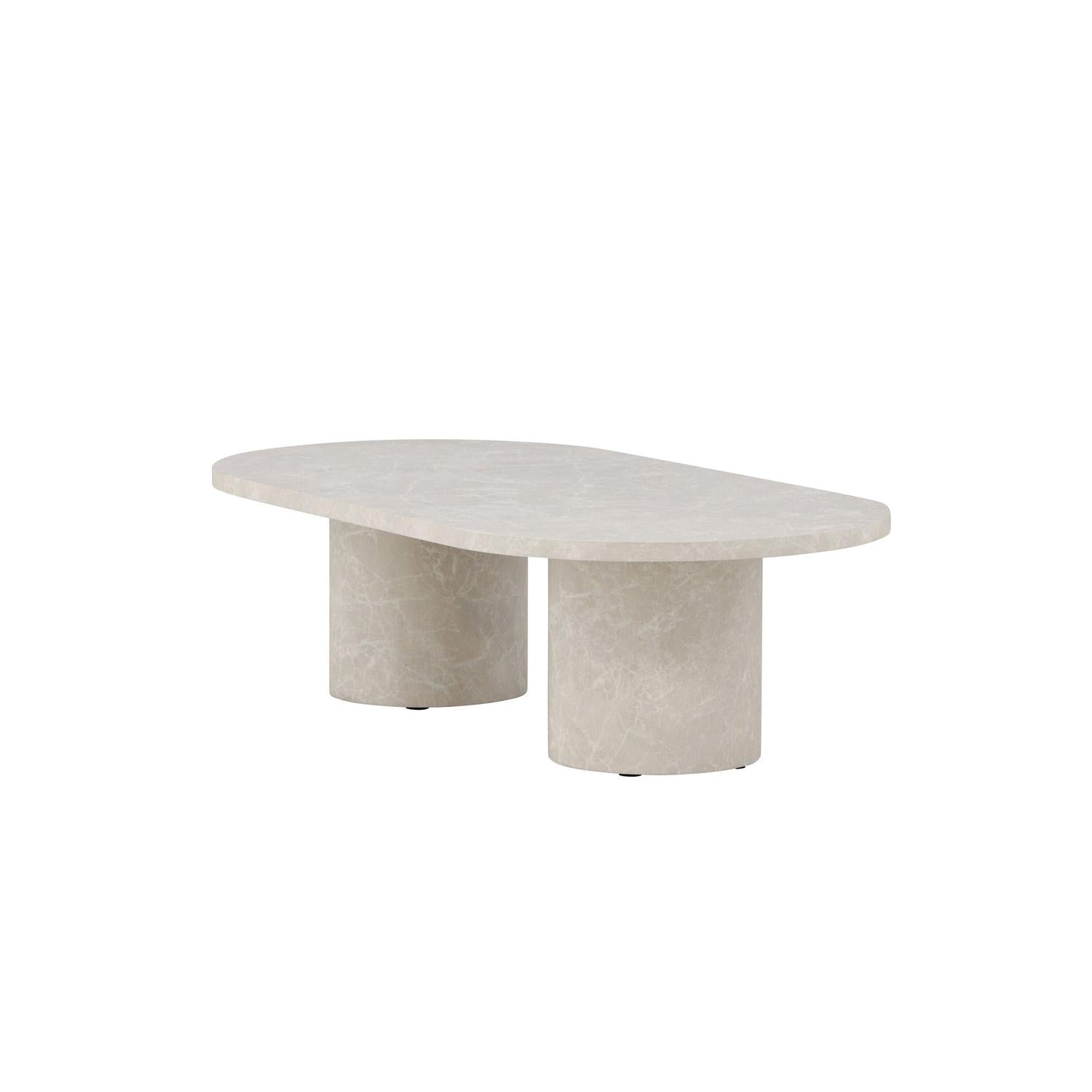 Couchtisch Narvik 120cm - Beige Marmoroptik-Couchtisch-Venture Home-le canapé