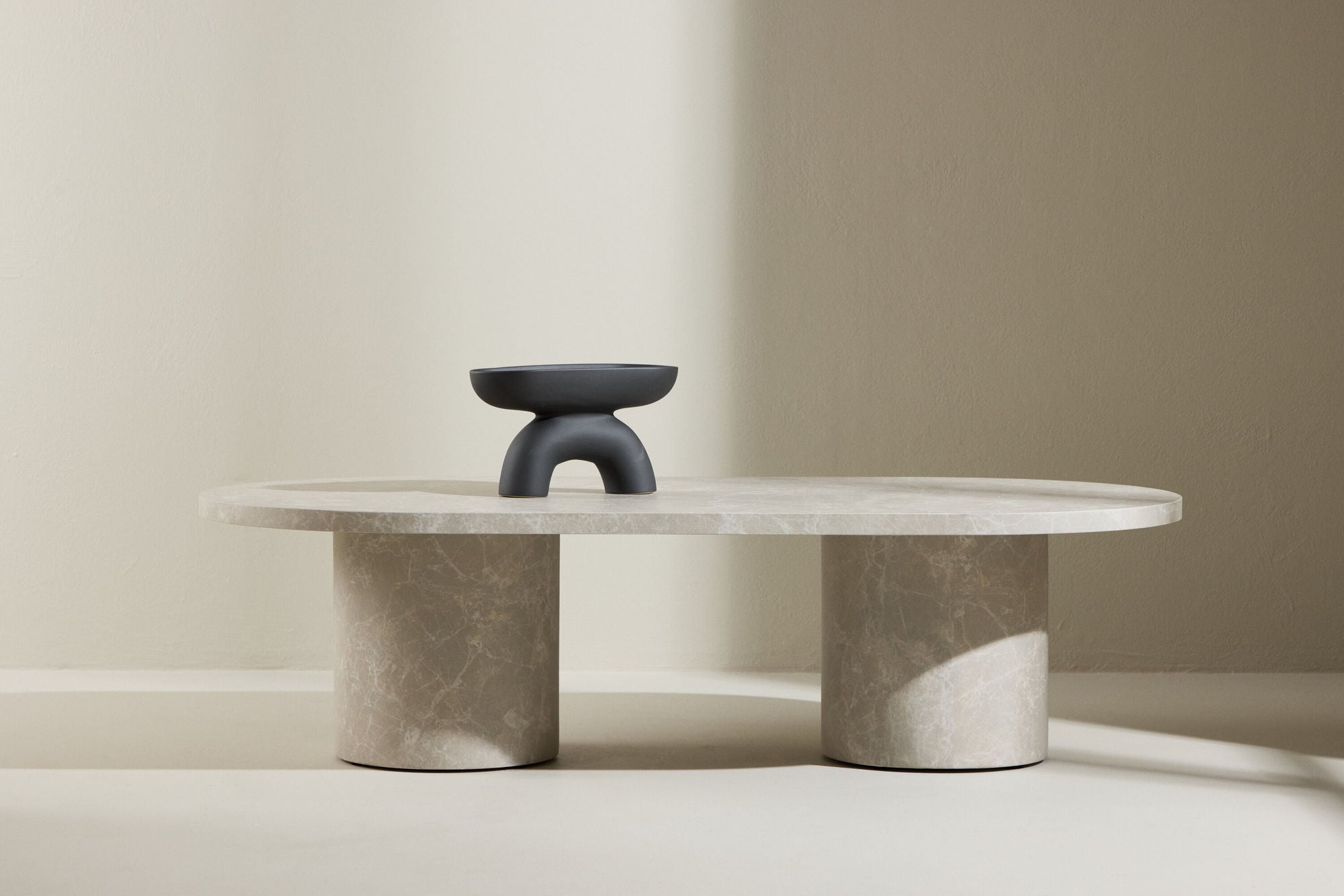 Couchtisch Narvik 120cm - Beige Marmoroptik-Couchtische-Venture Home-le canapé