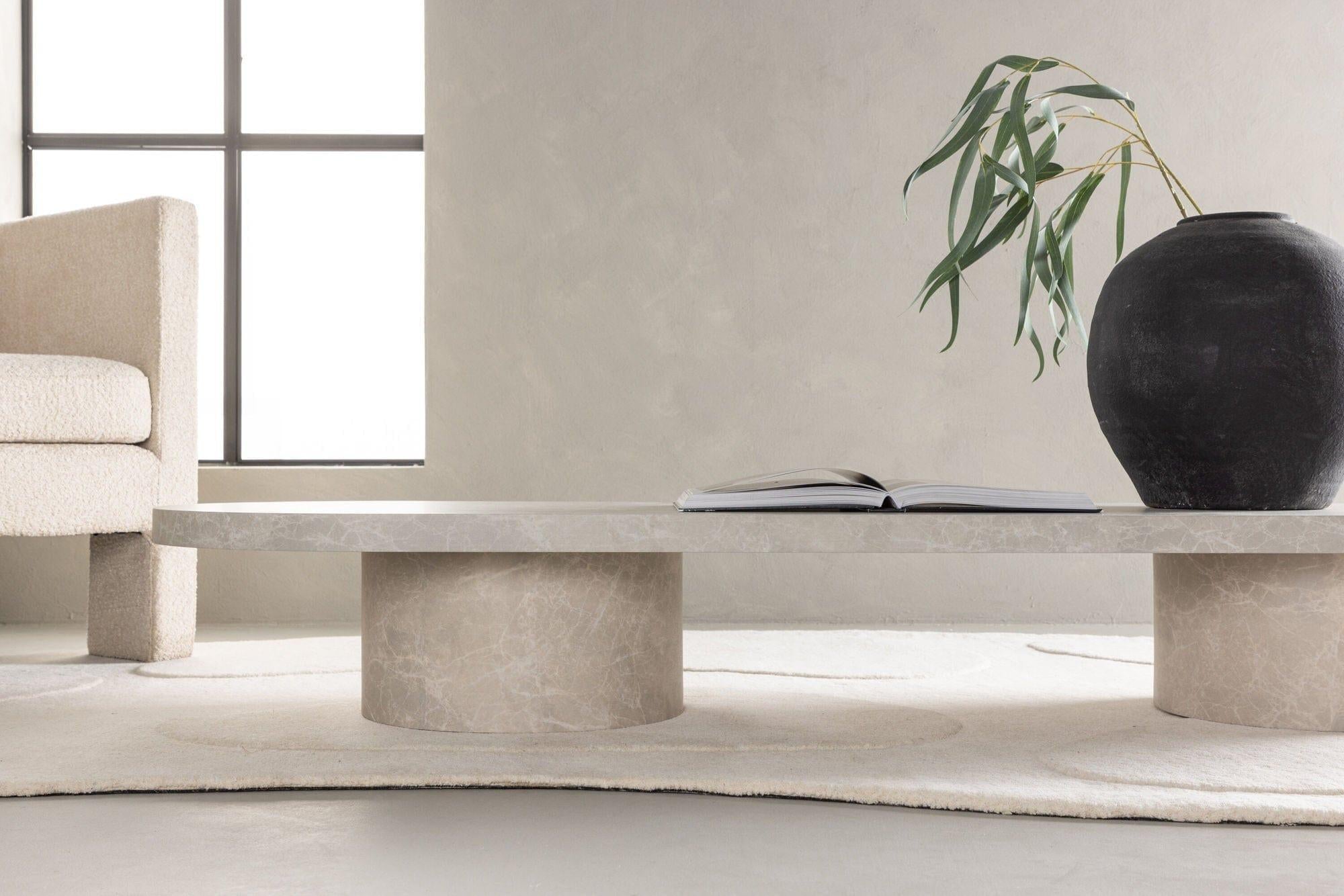 Couchtisch Narvik 190*60cm - Beige-Couchtisch-Venture Home-le canapé