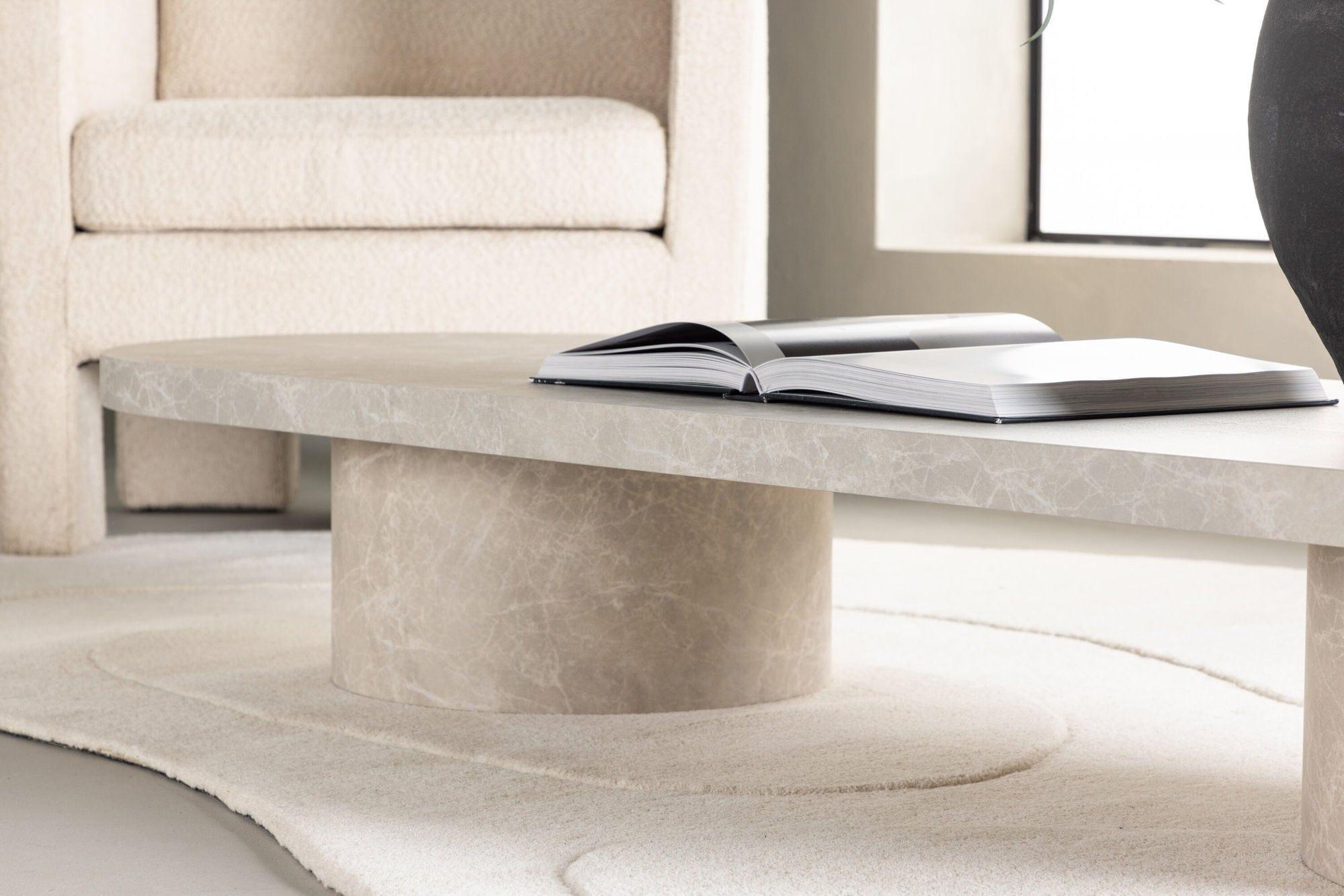 Couchtisch Narvik 190*60cm - Beige-Couchtische-Venture Home-le canapé