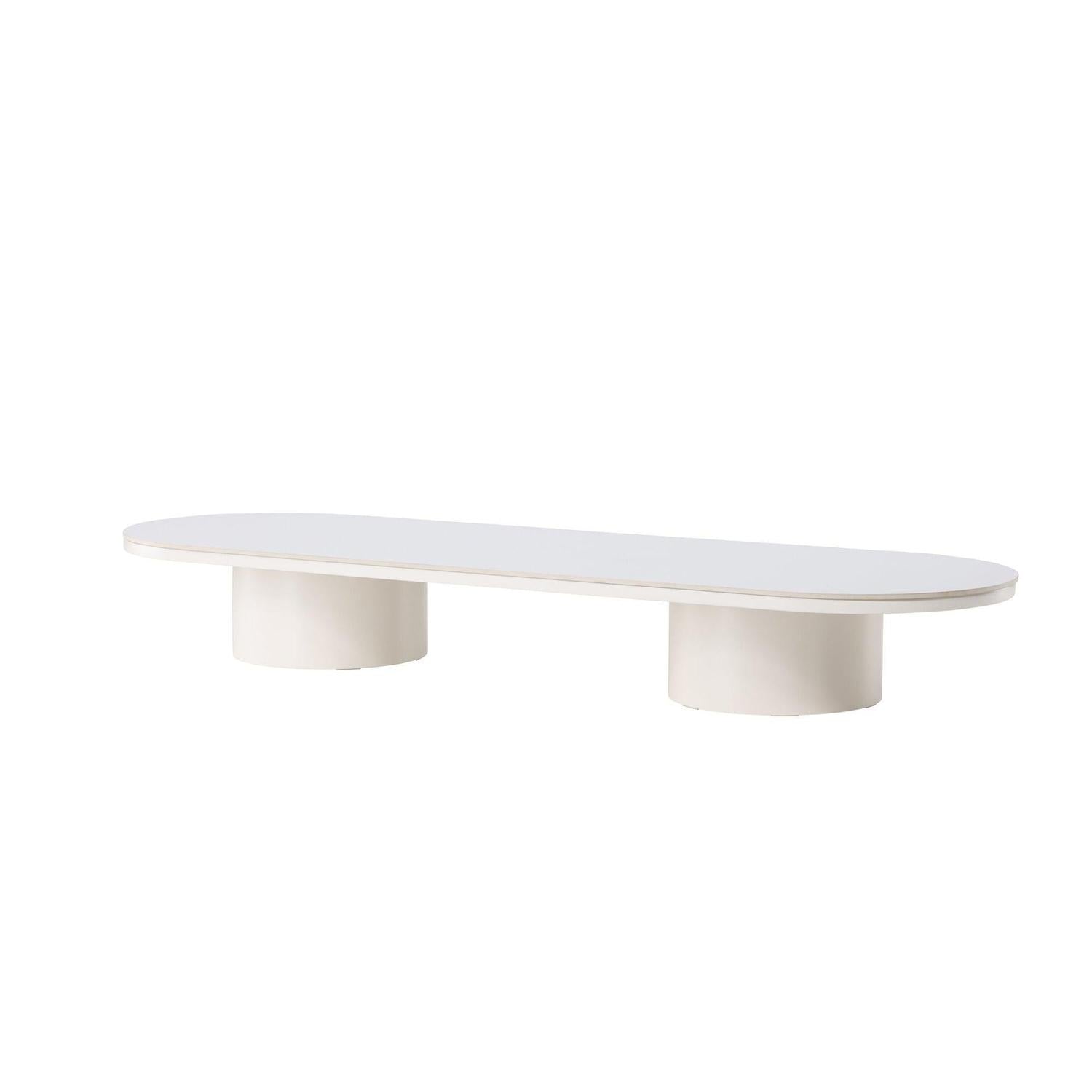 Couchtisch Narvik 190*60cm in Sinterstein Optik - Beige-Couchtische-Venture Home-le canapé