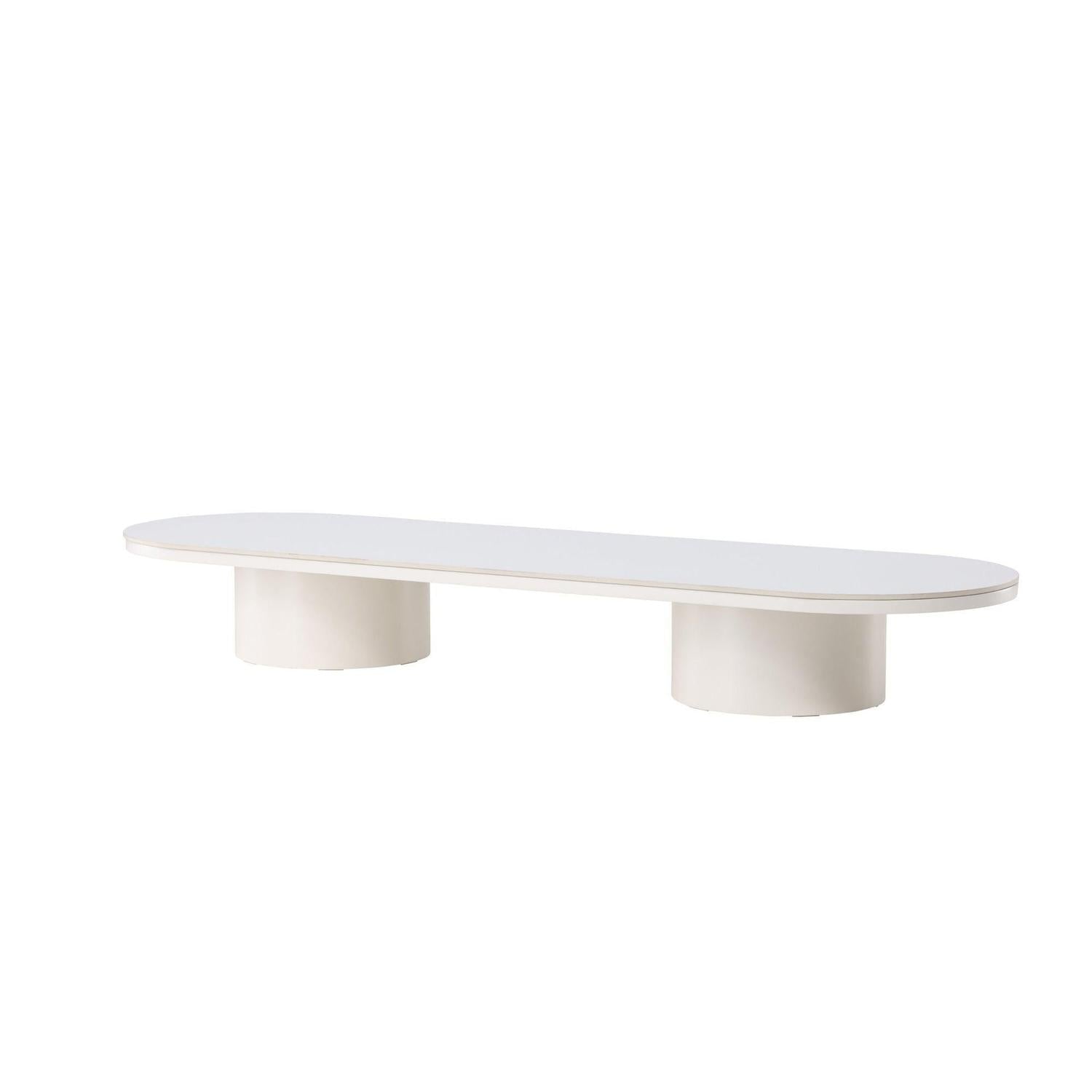 Couchtisch Narvik 190*60cm in Sinterstein Optik - Beige-Couchtische-Venture Home-le canapé
