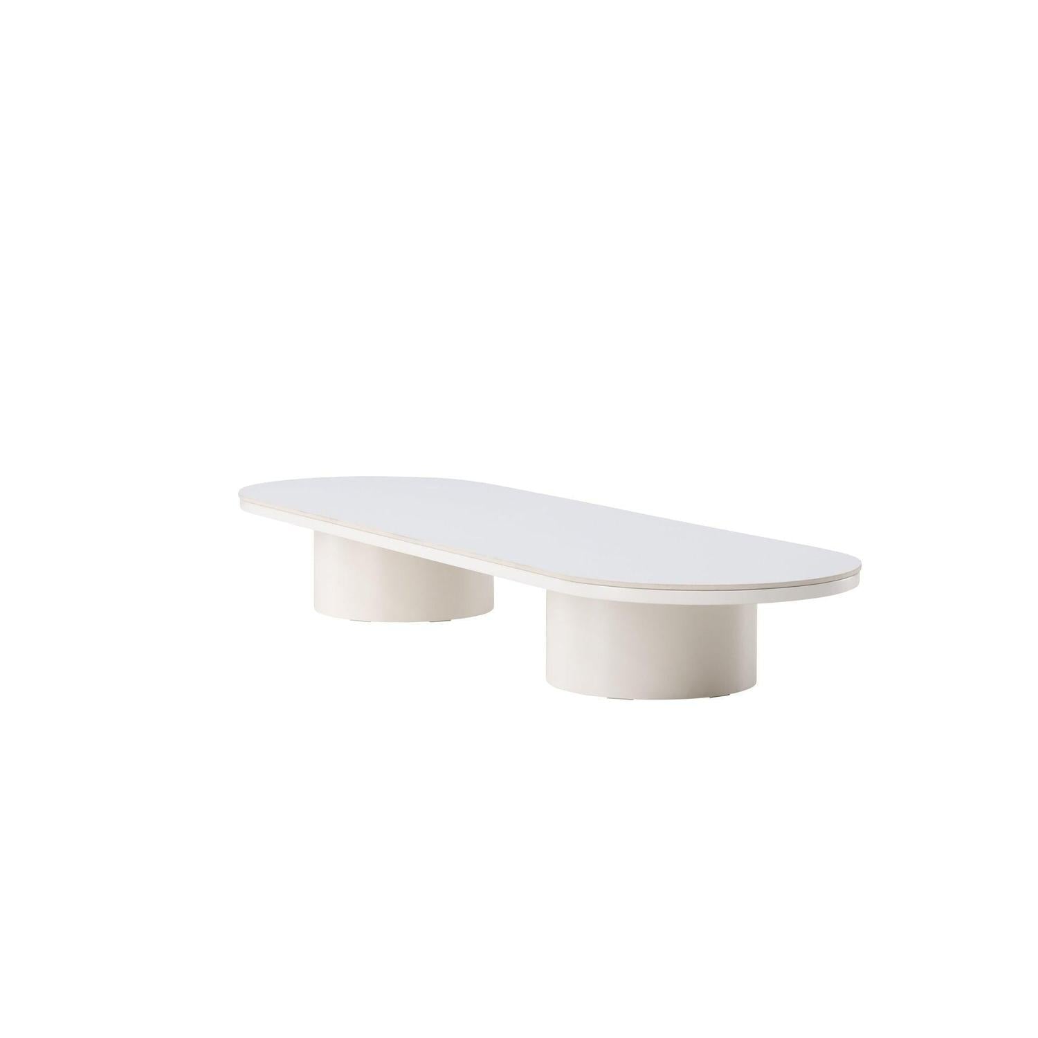 Couchtisch Narvik 190*60cm in Sinterstein Optik - Beige-Couchtische-Venture Home-le canapé