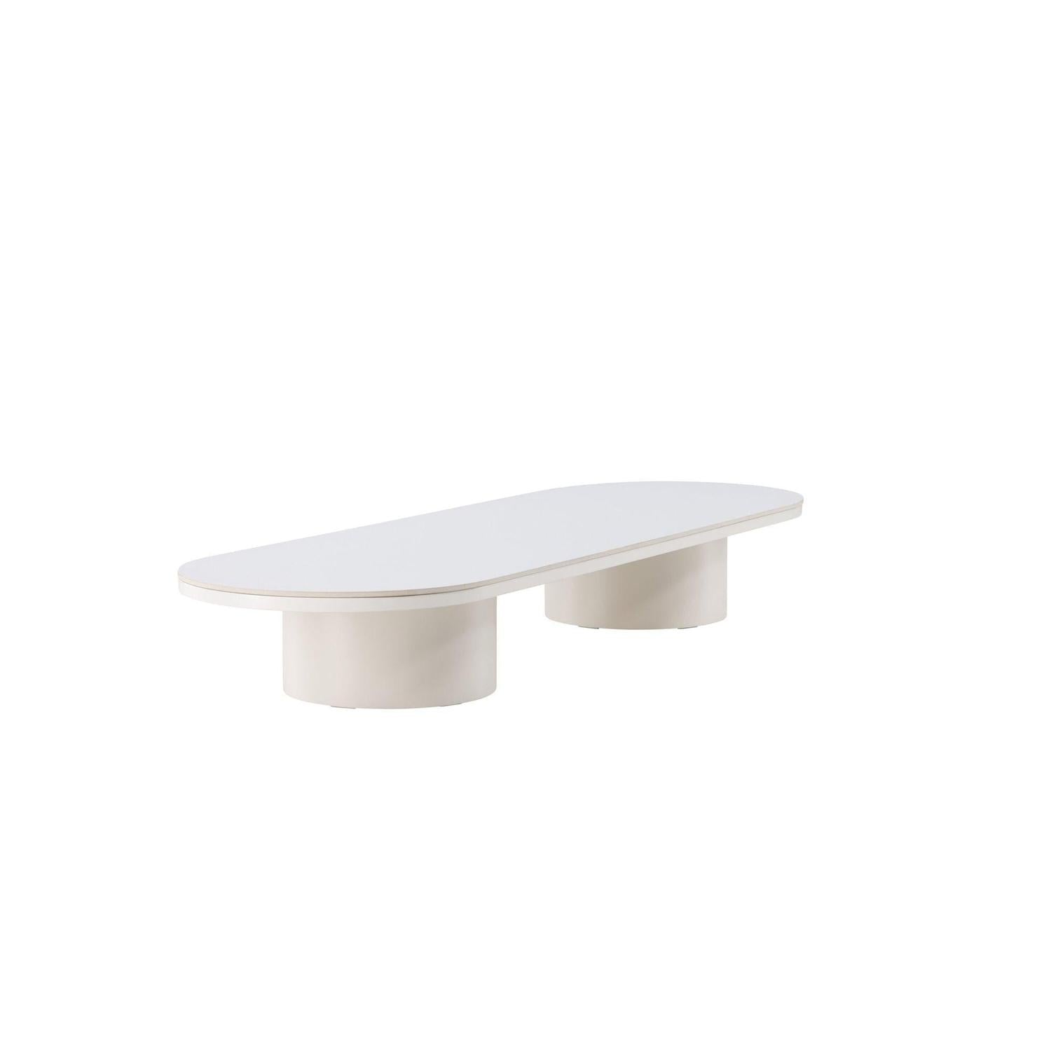 Couchtisch Narvik 190*60cm in Sinterstein Optik - Beige-Couchtische-Venture Home-le canapé