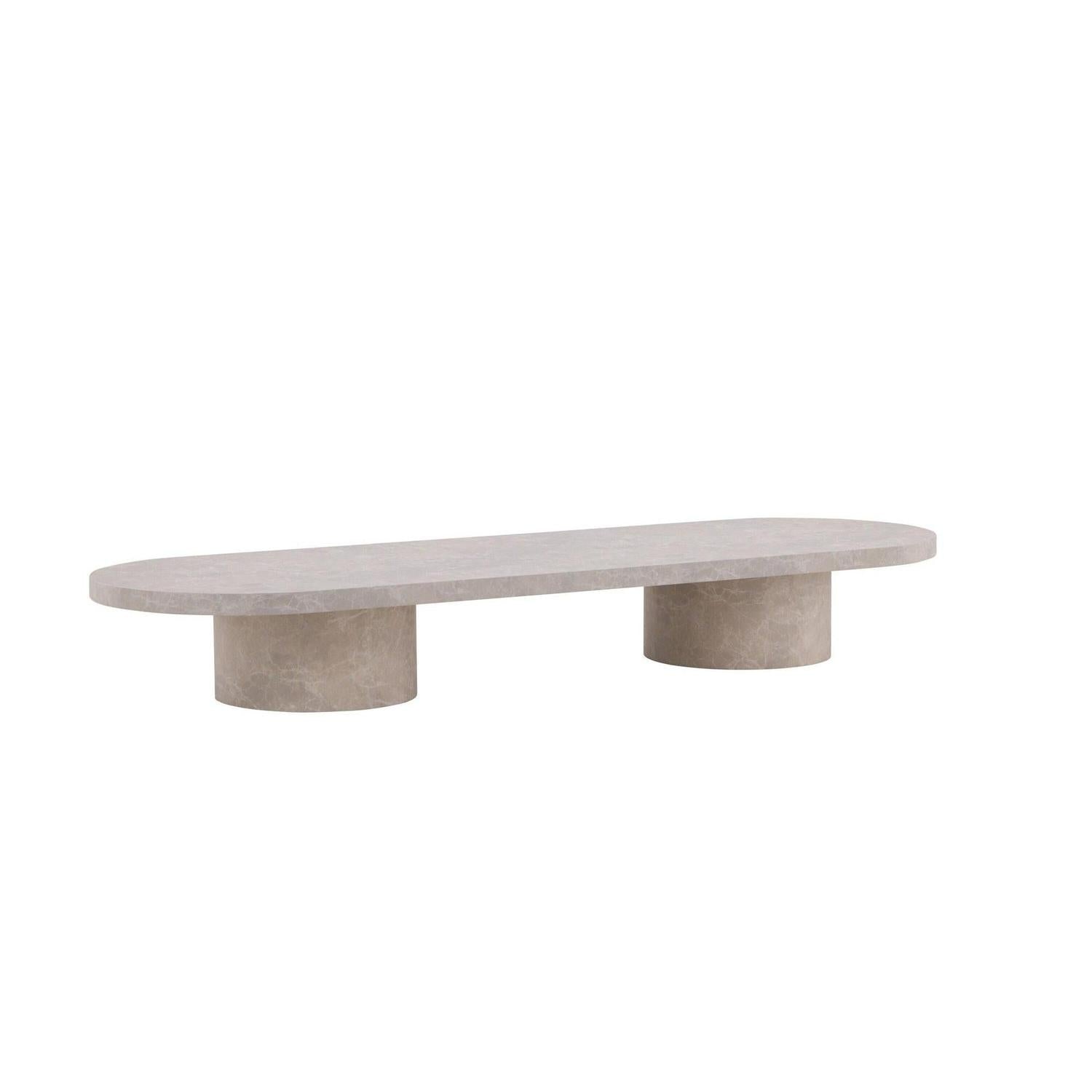 Couchtisch Narvik 190cm - Beige-Couchtisch-Venture Home-le canapé
