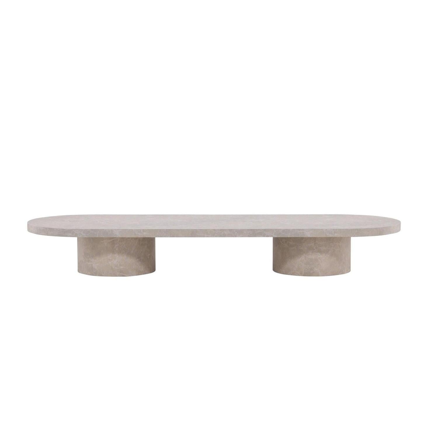 Couchtisch Narvik 190cm - Beige-Couchtisch-Venture Home-le canapé