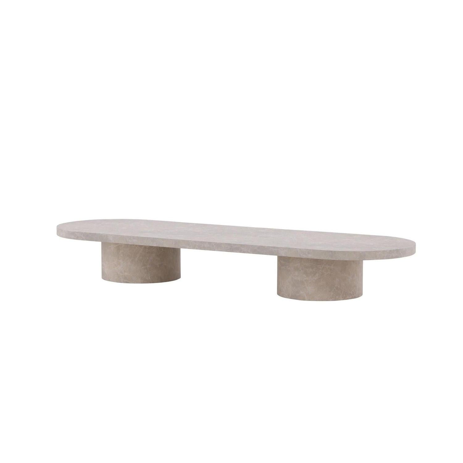 Couchtisch Narvik 190cm - Beige-Couchtisch-Venture Home-le canapé