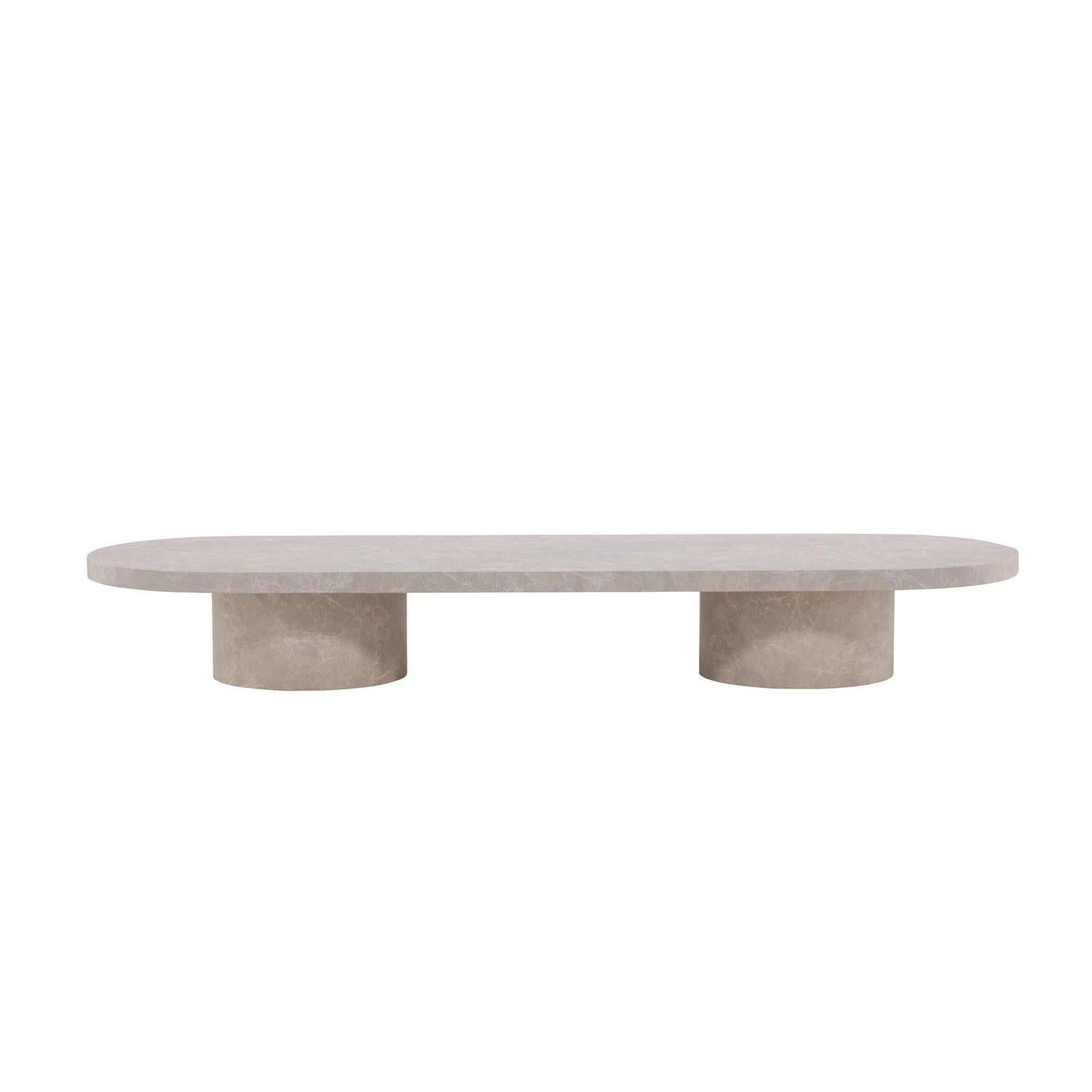 Couchtisch Narvik 190cm - Beige-Couchtisch-Venture Home-le canapé