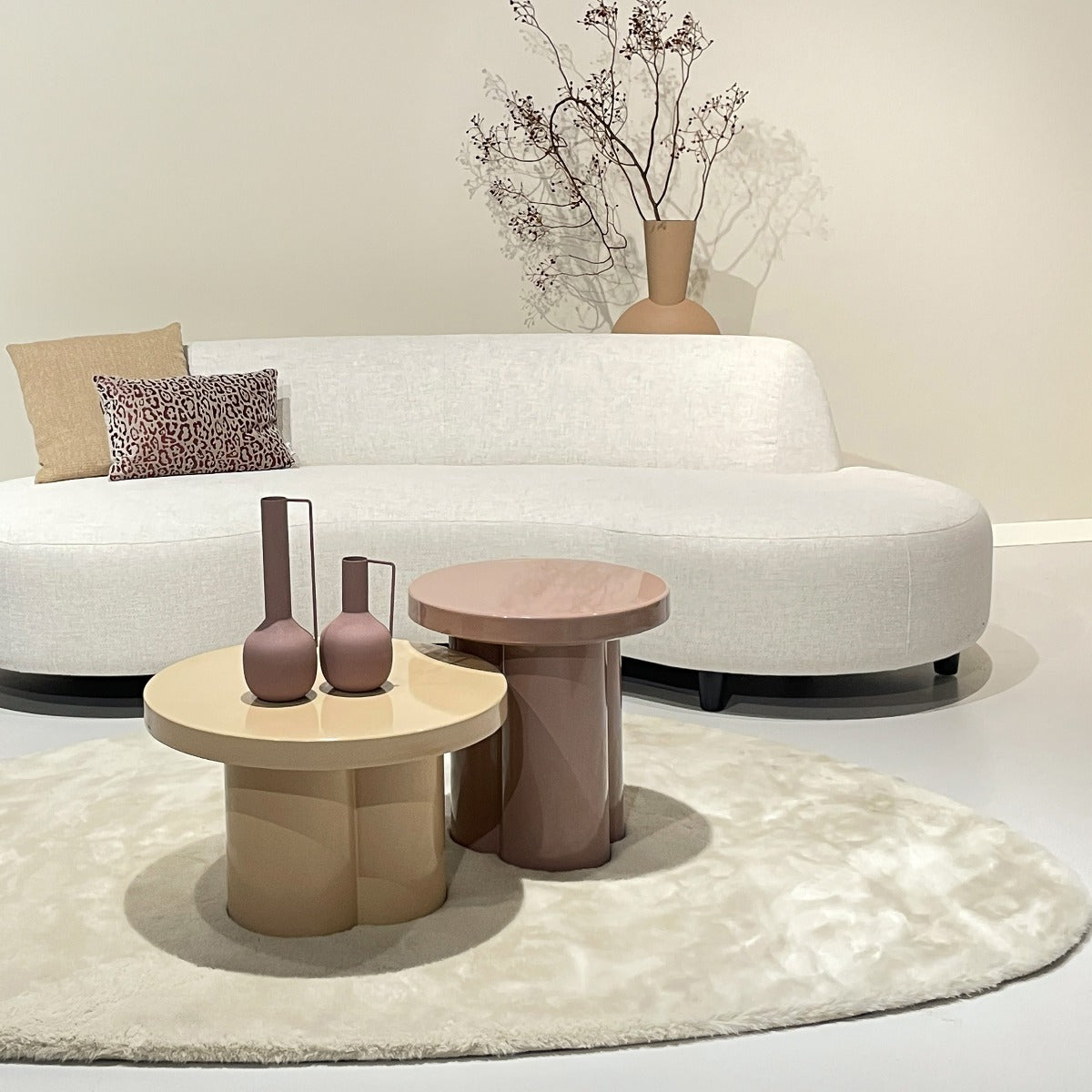 Couchtisch Noa Ø57cm - Beige-Couchtische-Livingfurn-le canapé