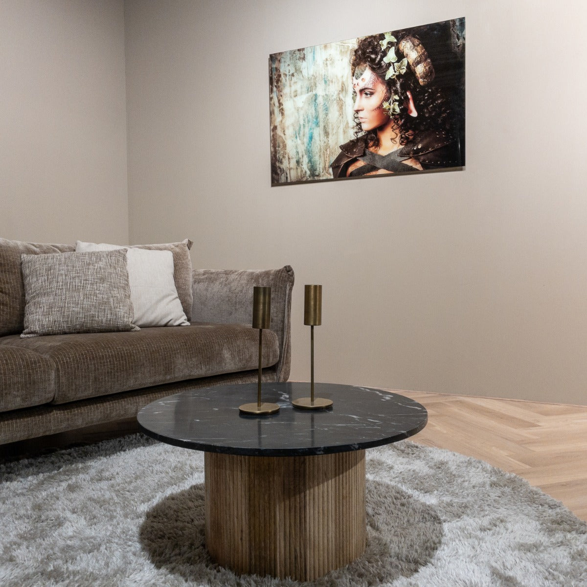 Couchtisch Nova Ø70cm - Schwarz-Couchtische-Livingfurn-le canapé