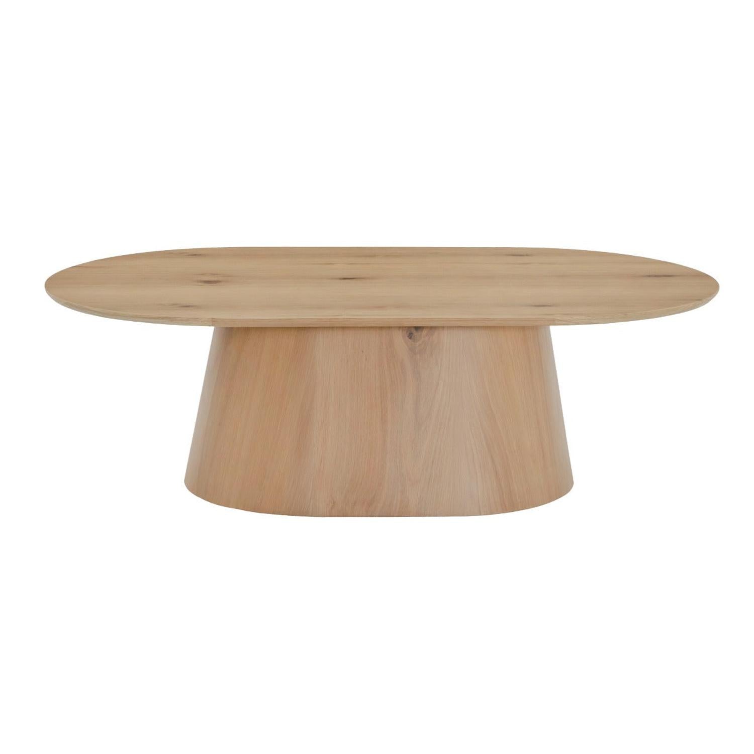 Couchtisch Novero Oval 120 aus Eichenholz - Hellbraun-Couchtische-Livingfurn-le canapé