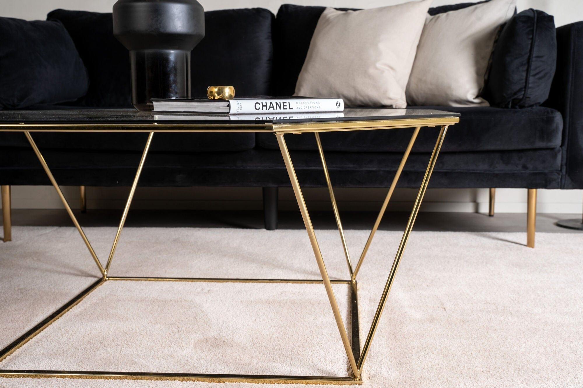 Couchtisch Österlen ⌀100cm - Messing / Glas-Couchtisch-Furniture Fashion-le canapé