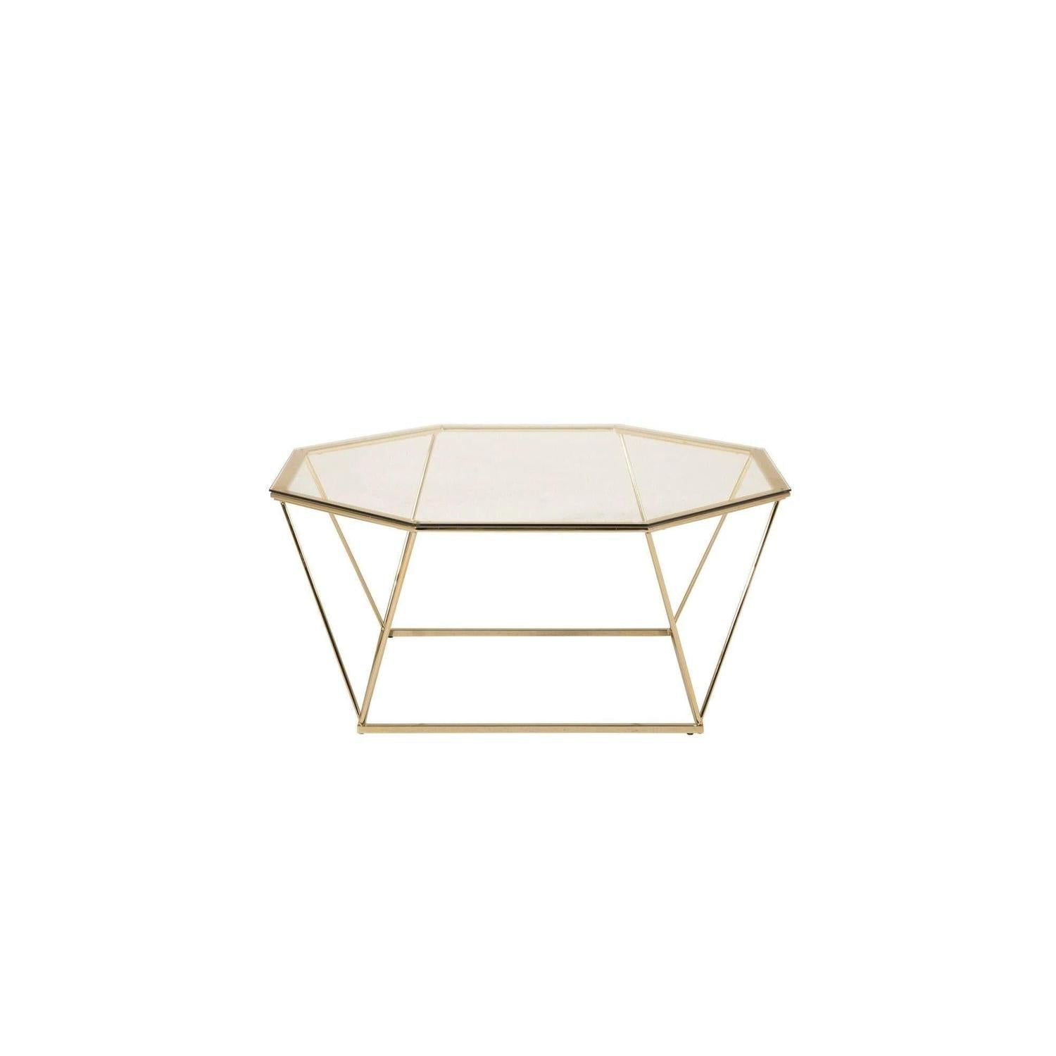 Couchtisch Österlen ⌀100cm - Messing / Glas-Couchtisch-Furniture Fashion-le canapé