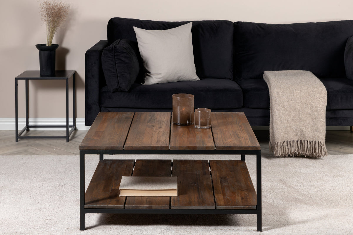 Couchtisch Padang 80cm aus Massivholz mit Ablage-Couchtische-Venture Home-le canapé