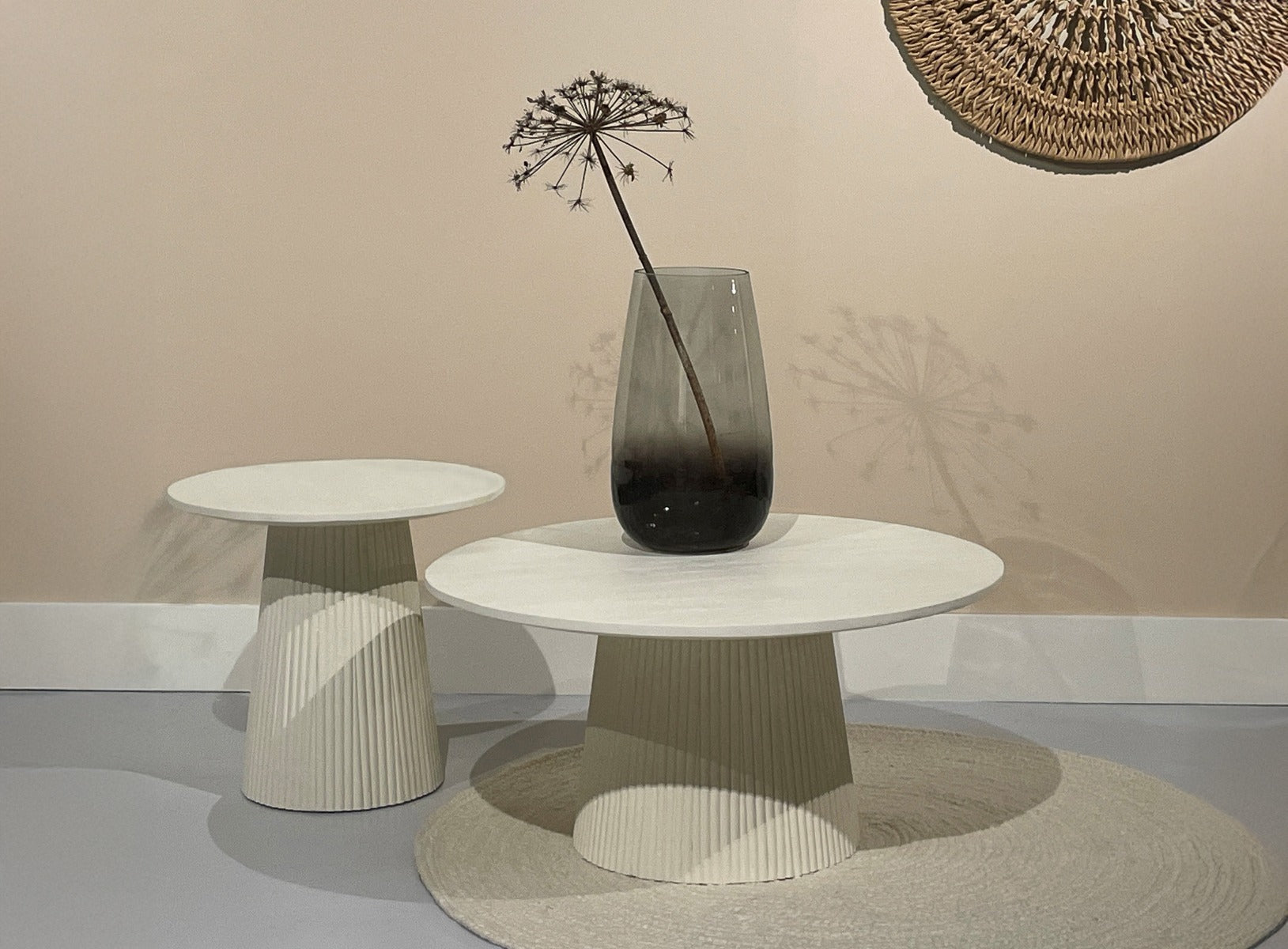 Couchtisch Patrice Ø80cm - Beige-Couchtische-Livingfurn-le canapé