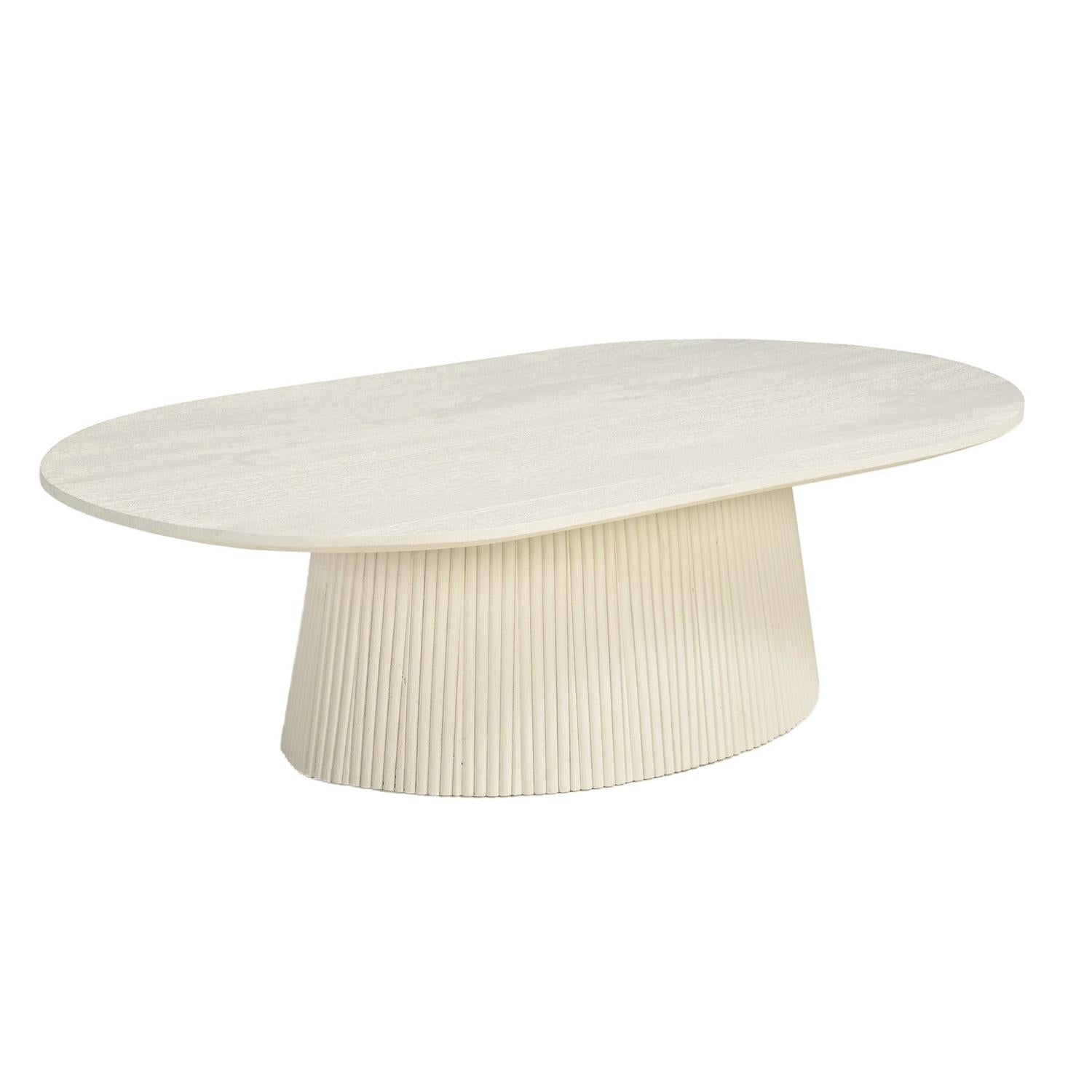 Couchtisch Patrice Oval 120cm - Beige-Couchtische-Livingfurn-le canapé