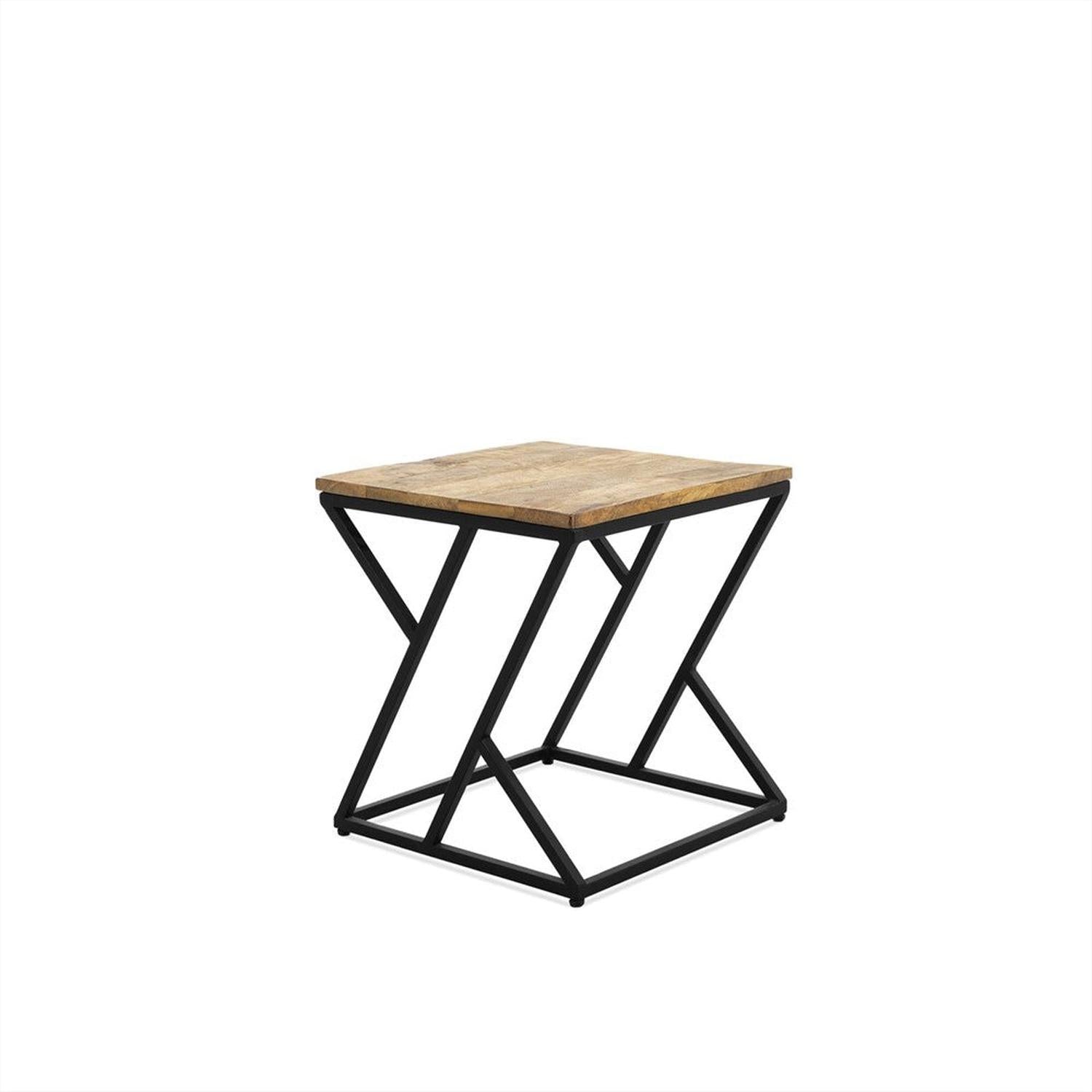 Couchtisch Quadrat - Natur/Schwarz-Couchtische-Benoa-le canapé