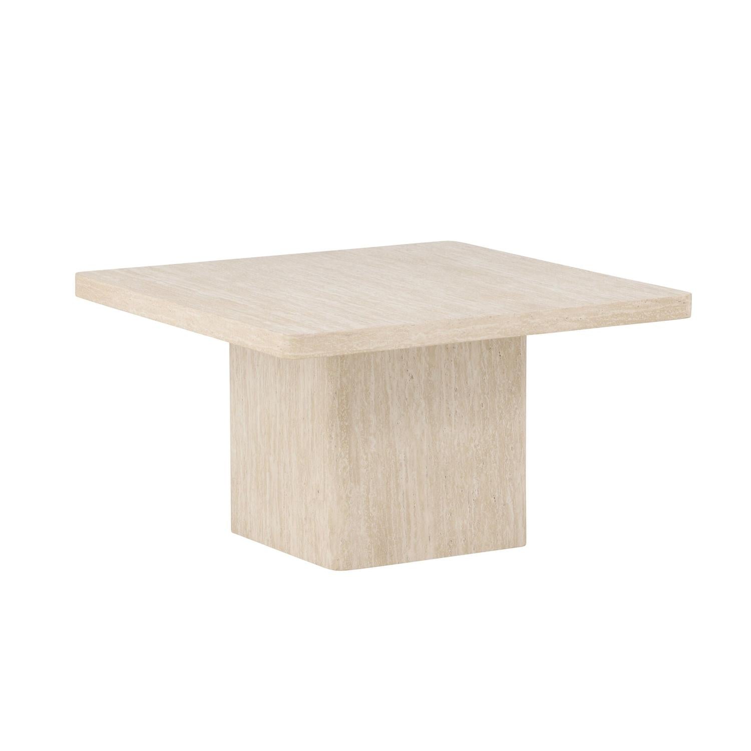 Couchtisch Qvart Quadratisch 80*80cm- Beige-Couchtisch-Venture Home-le canapé