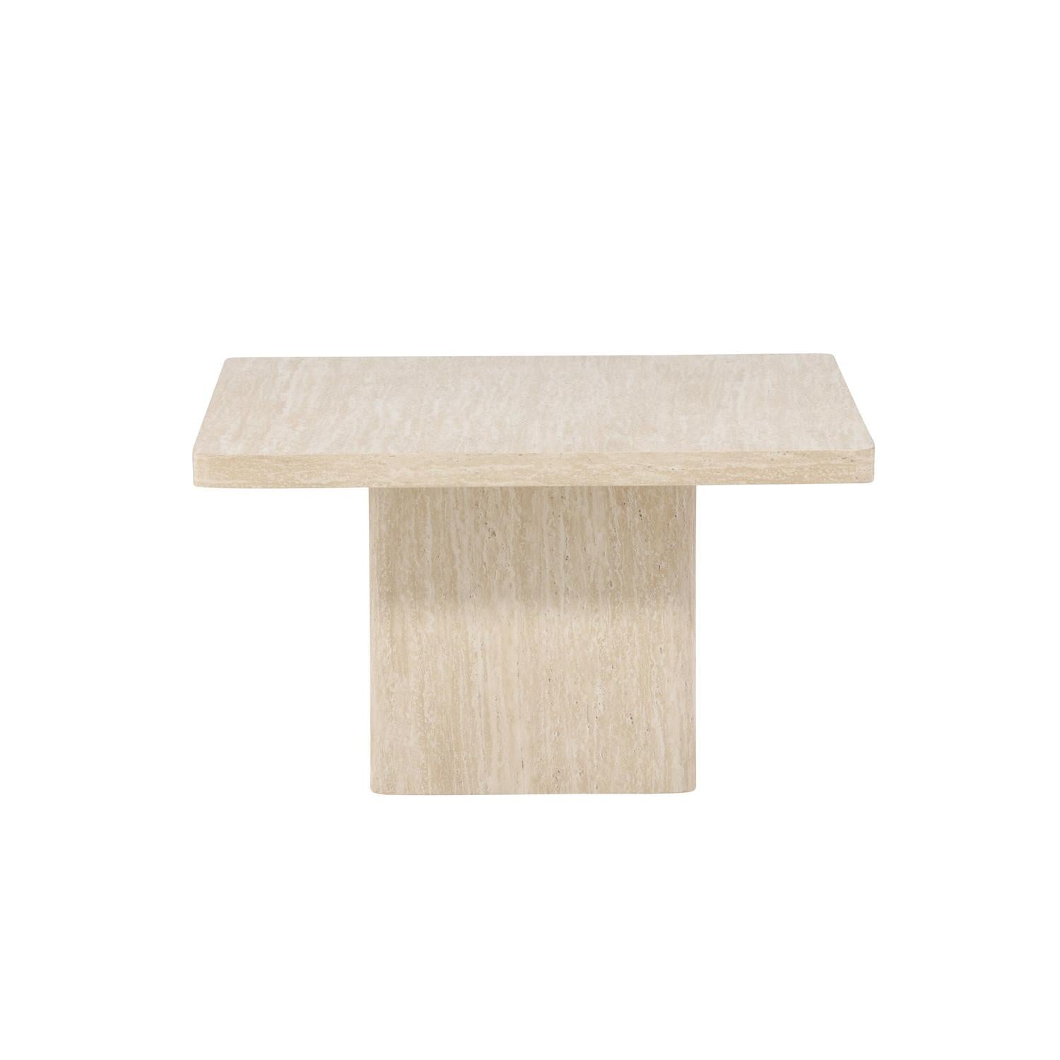 Couchtisch Qvart Quadratisch 80*80cm- Beige-Couchtisch-Venture Home-le canapé