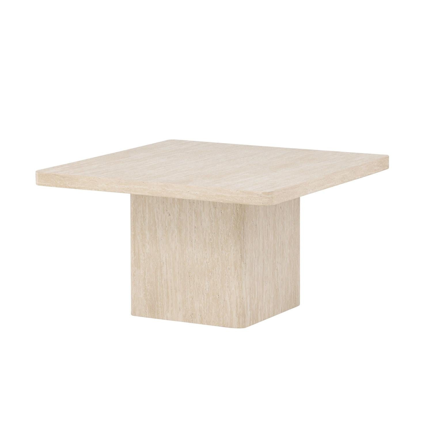 Couchtisch Qvart Quadratisch 80*80cm- Beige-Couchtisch-Venture Home-le canapé