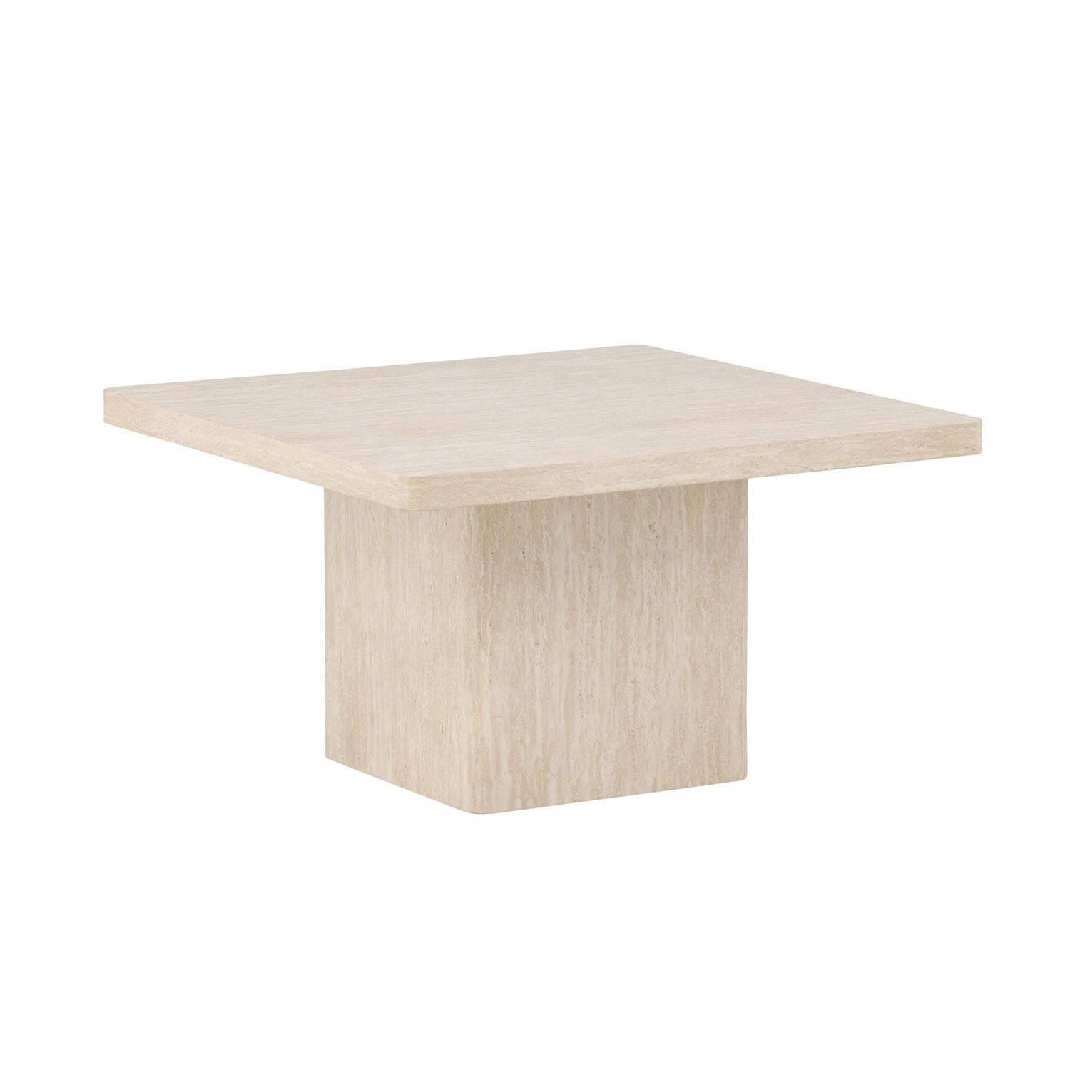 Couchtisch Qvart Quadratisch 80*80cm- Beige-Couchtisch-Venture Home-le canapé