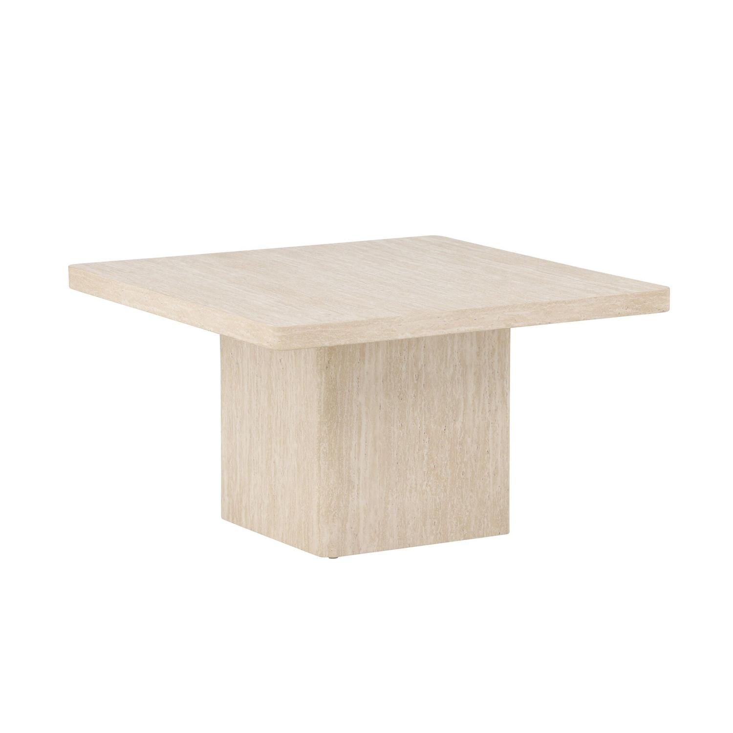 Couchtisch Qvart Quadratisch 80*80cm- Beige-Couchtisch-Venture Home-le canapé