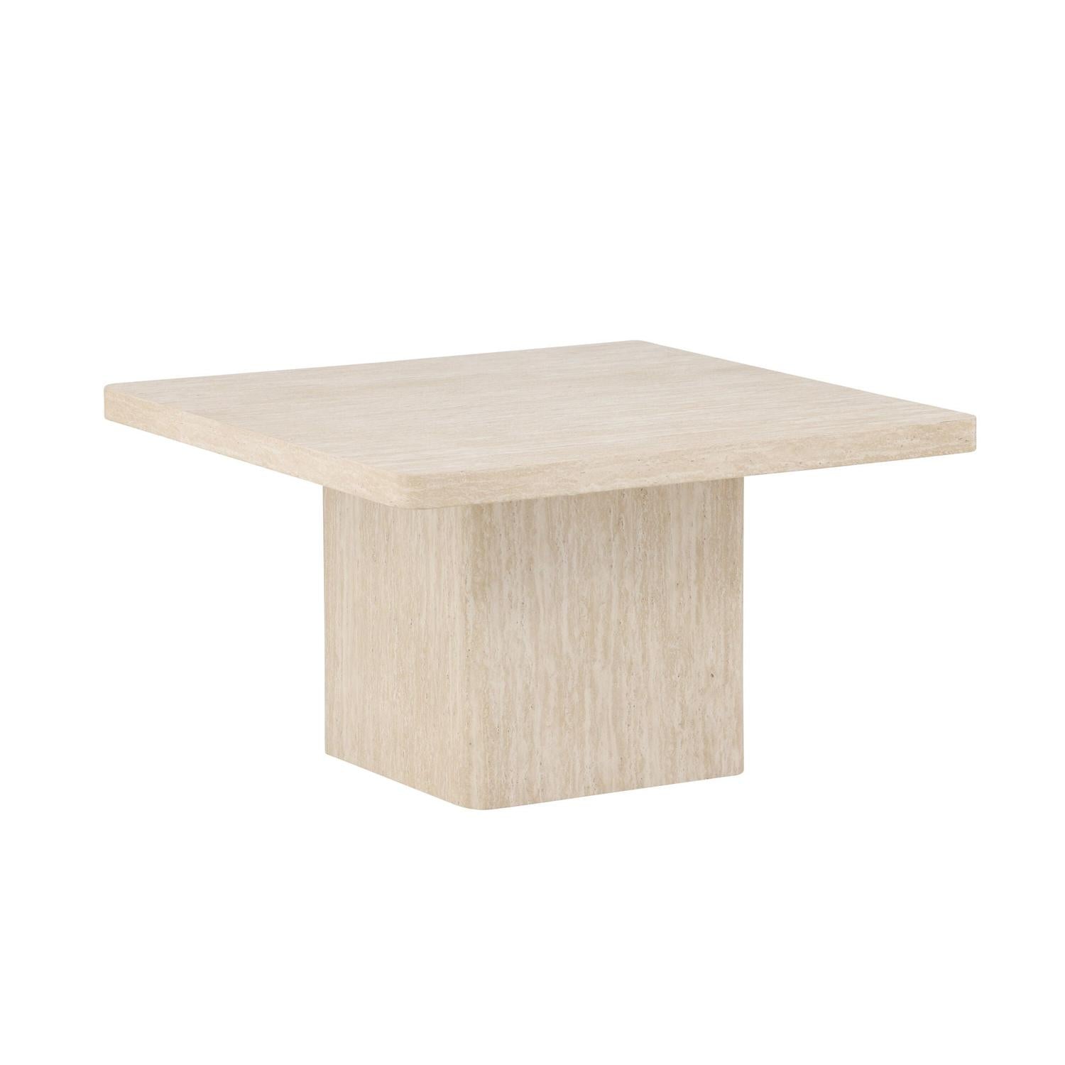 Couchtisch Qvart Quadratisch 80*80cm- Beige-Couchtisch-Venture Home-le canapé
