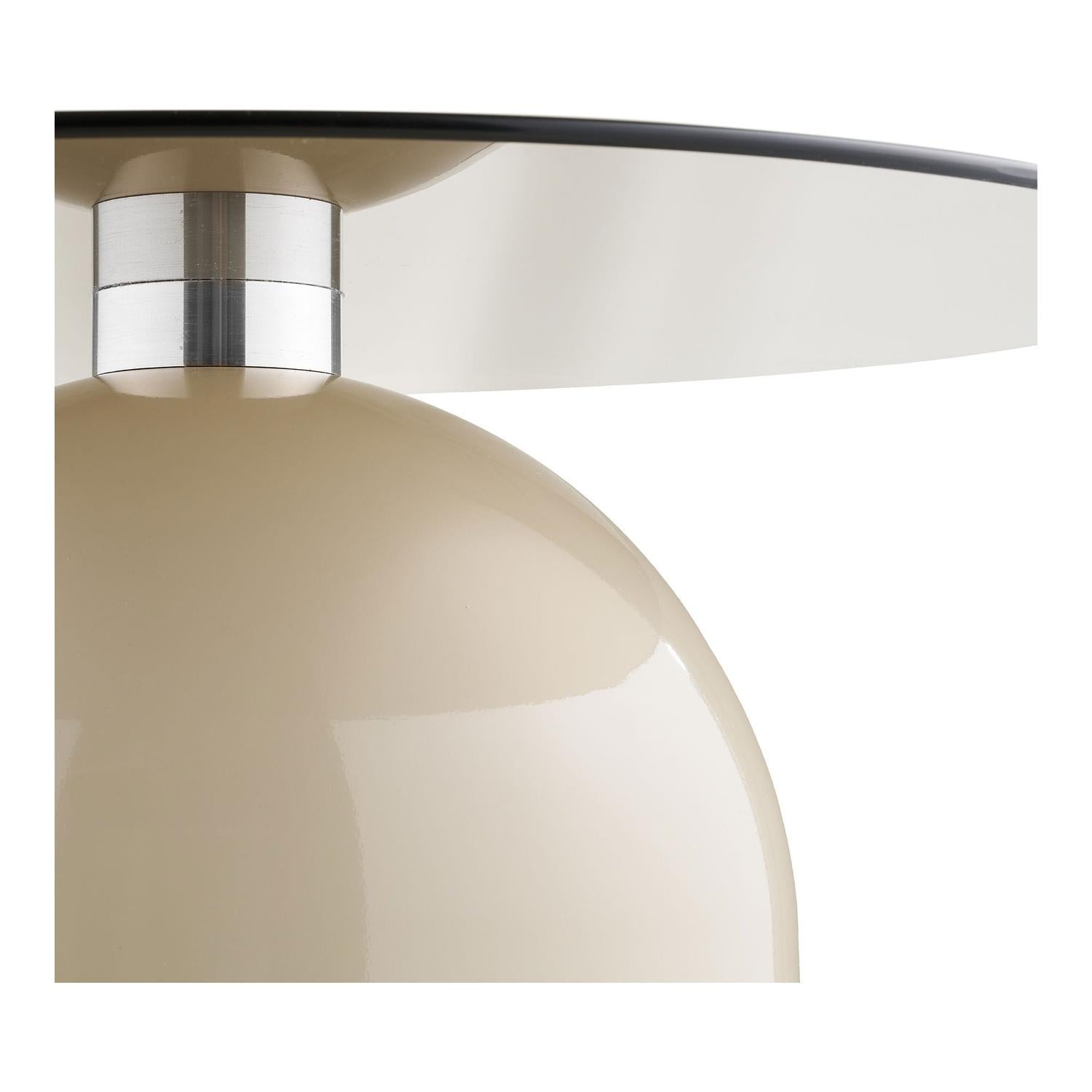 Couchtisch Ravello aus Glas Ø70cm - Beige-Couchtische-House Nordic-le canapé