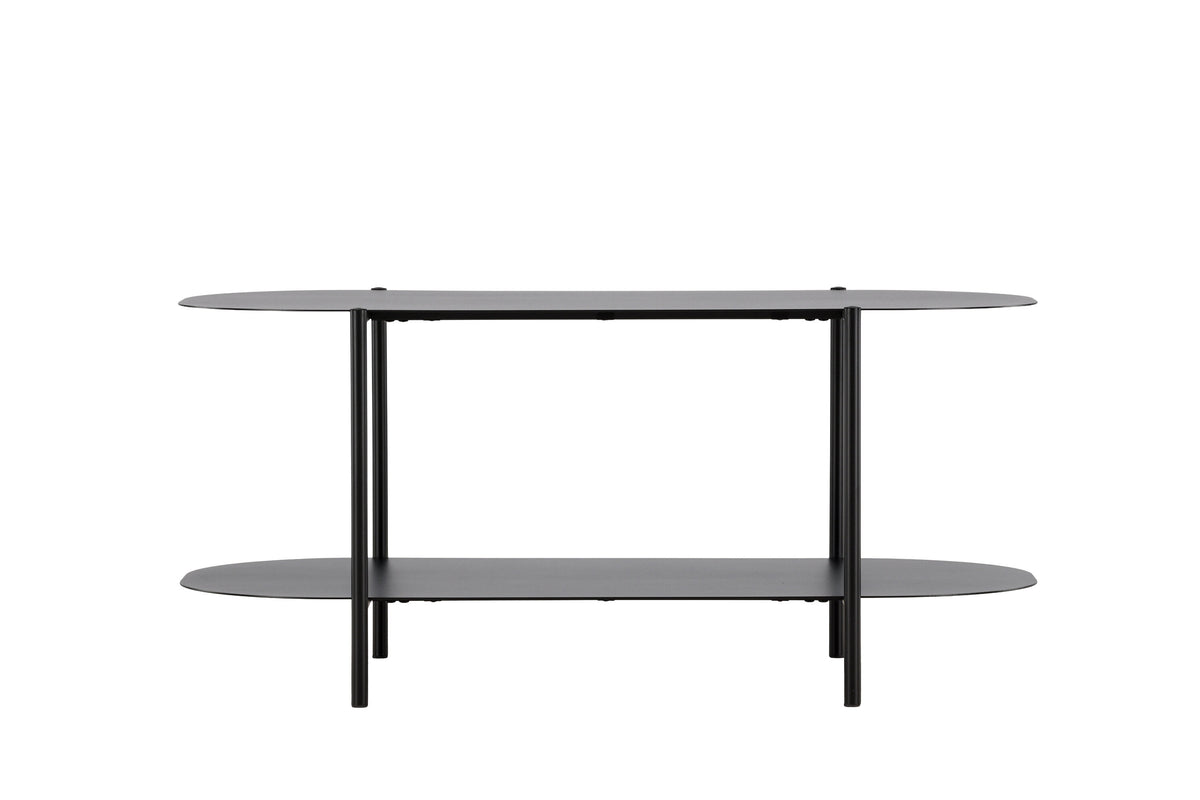 Couchtisch Recife 100cm aus Metall mit Ablage - Schwarz-Couchtische-Venture Home-le canapé