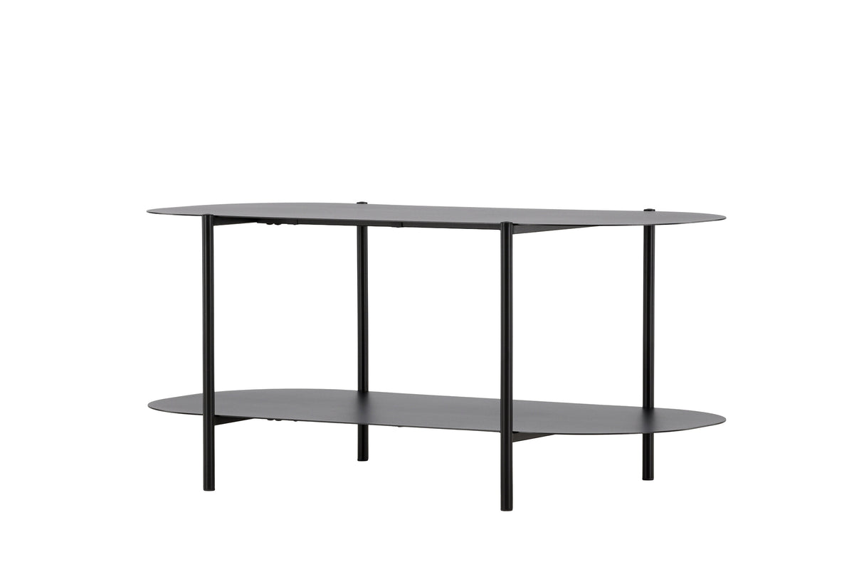 Couchtisch Recife 100cm aus Metall mit Ablage - Schwarz-Couchtische-Venture Home-le canapé