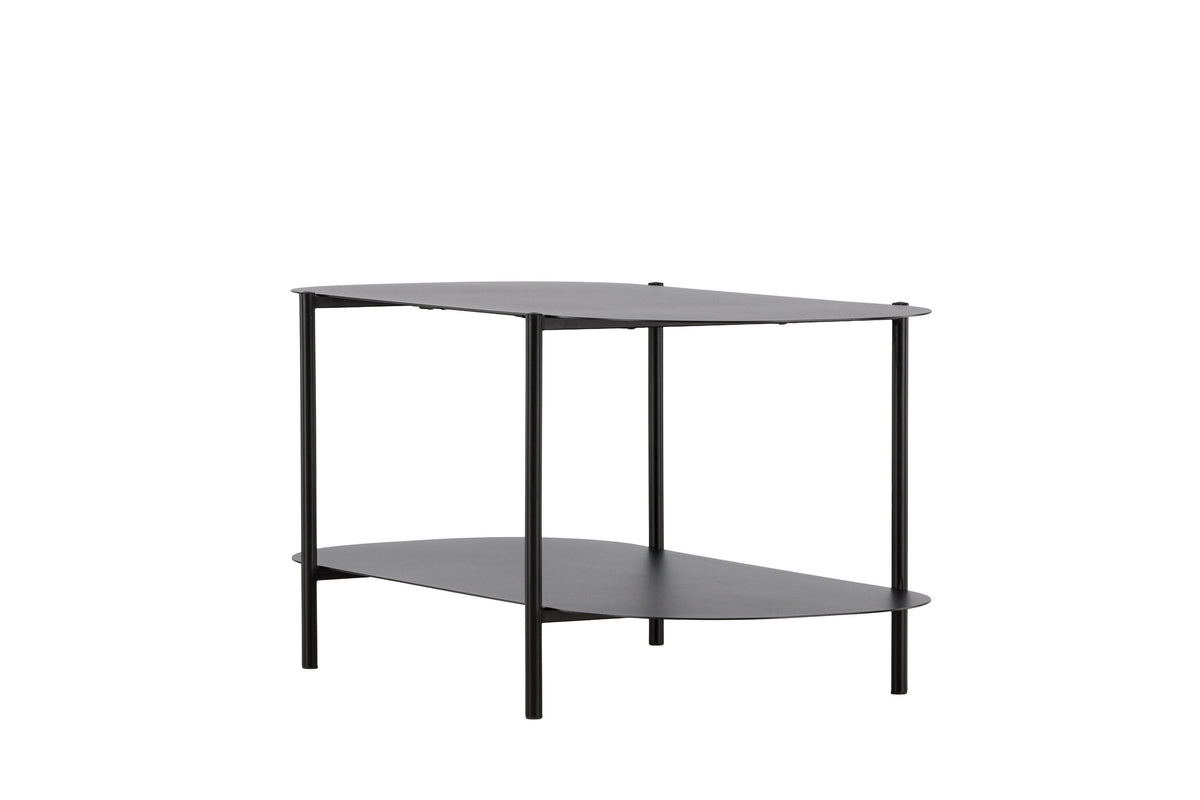Couchtisch Recife 100cm aus Metall mit Ablage - Schwarz-Couchtische-Venture Home-le canapé