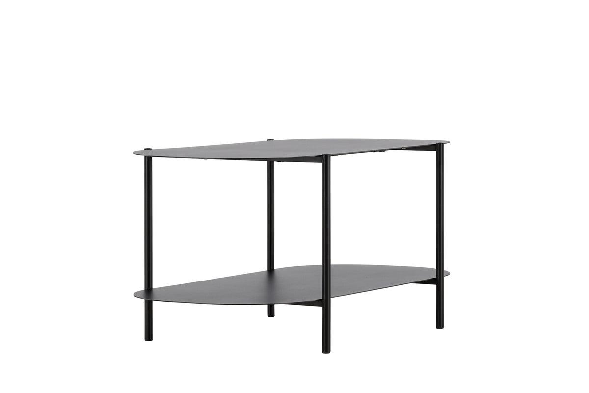 Couchtisch Recife 100cm aus Metall mit Ablage - Schwarz-Couchtische-Venture Home-le canapé