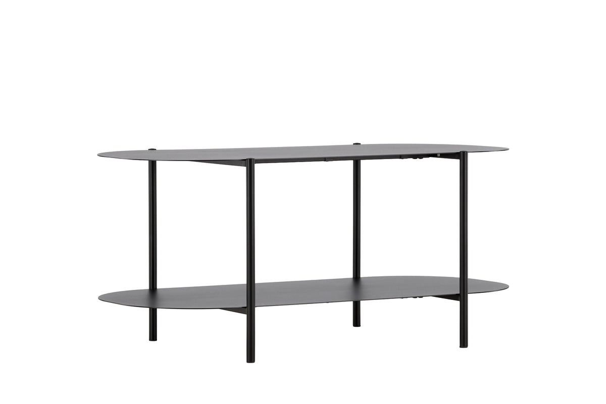 Couchtisch Recife 100cm aus Metall mit Ablage - Schwarz-Couchtische-Venture Home-le canapé