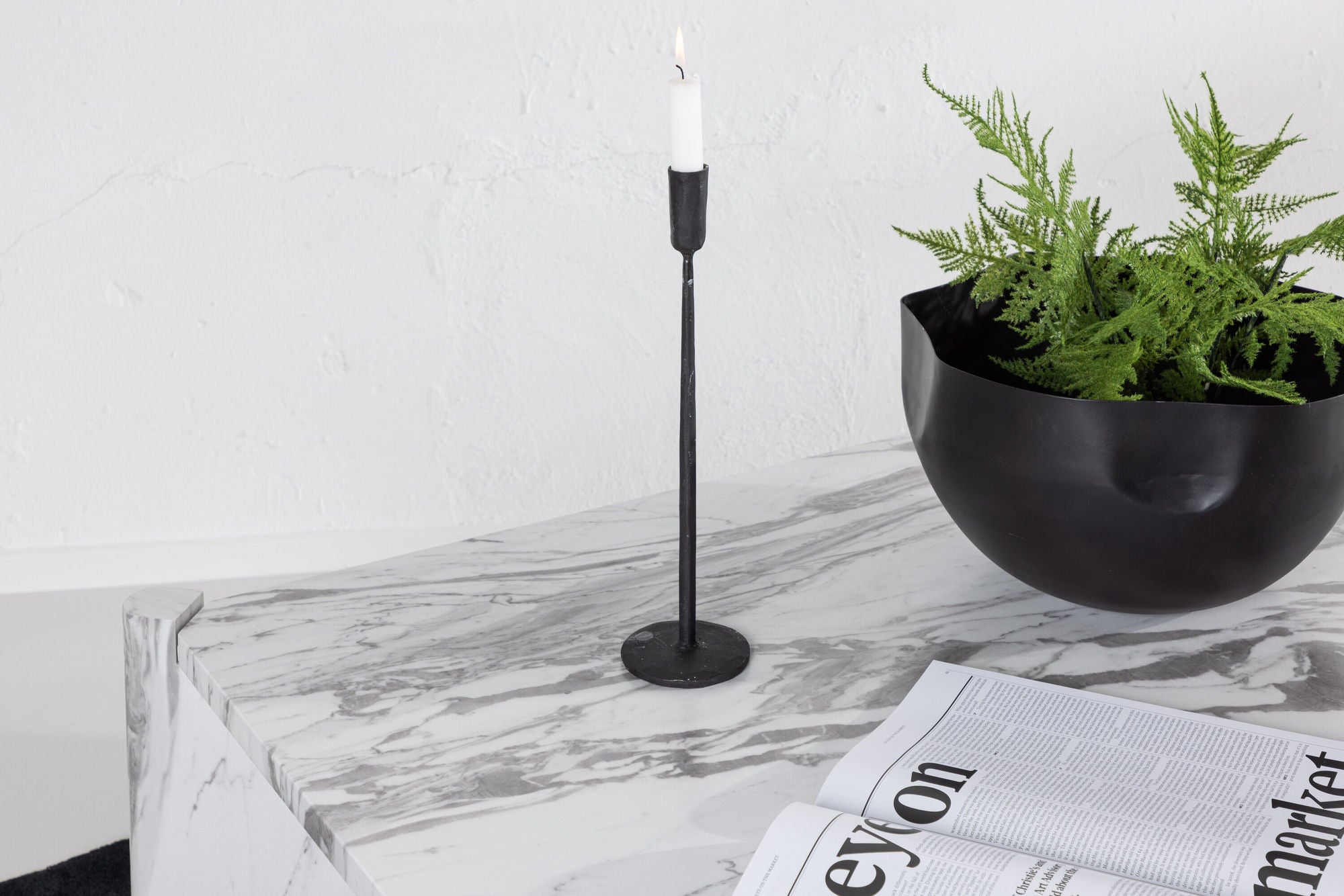 Couchtisch Rogaland in Marmoroptik - Weiß-Couchtisch-Venture Home-le canapé