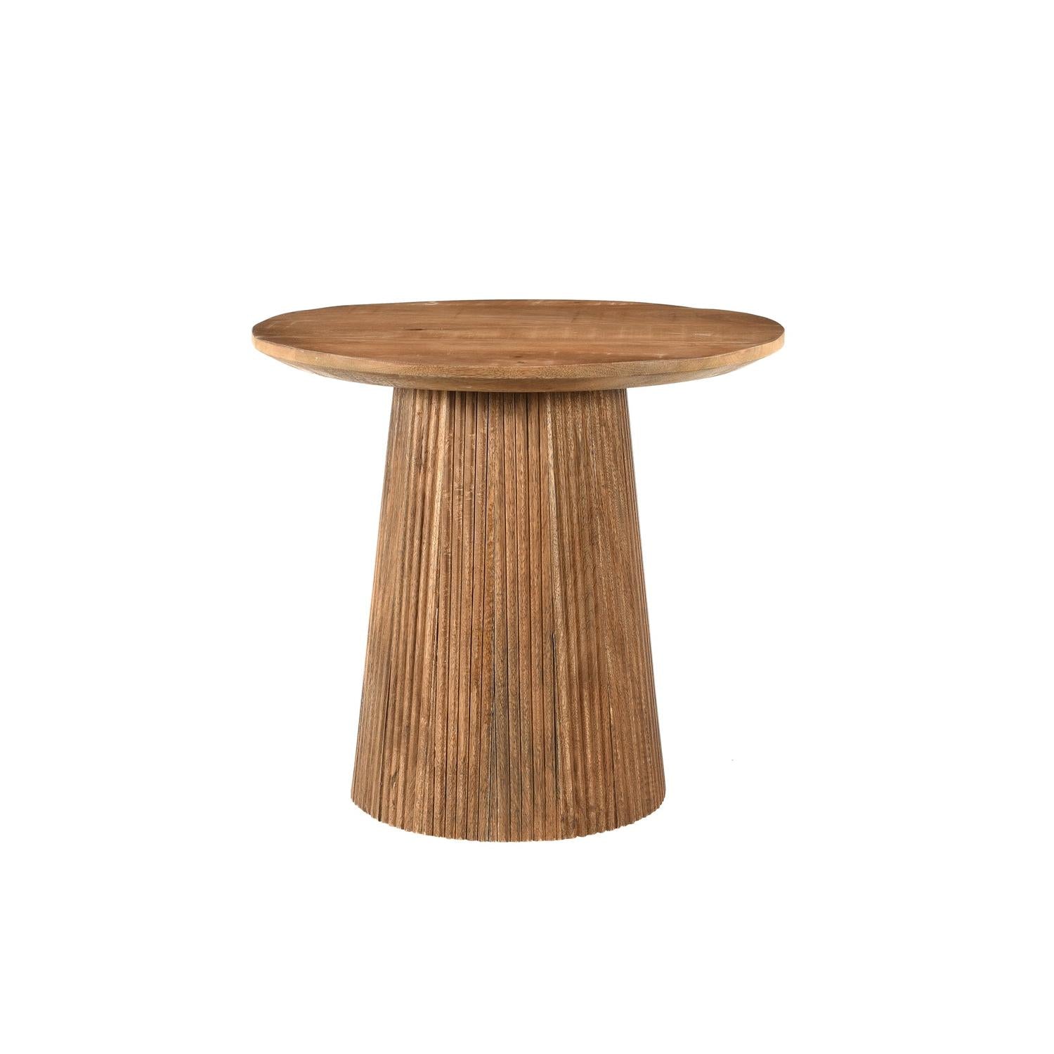 Couchtisch Salvator aus Mangoholz Ø50cm - Braun-Couchtische-Livingfurn-le canapé