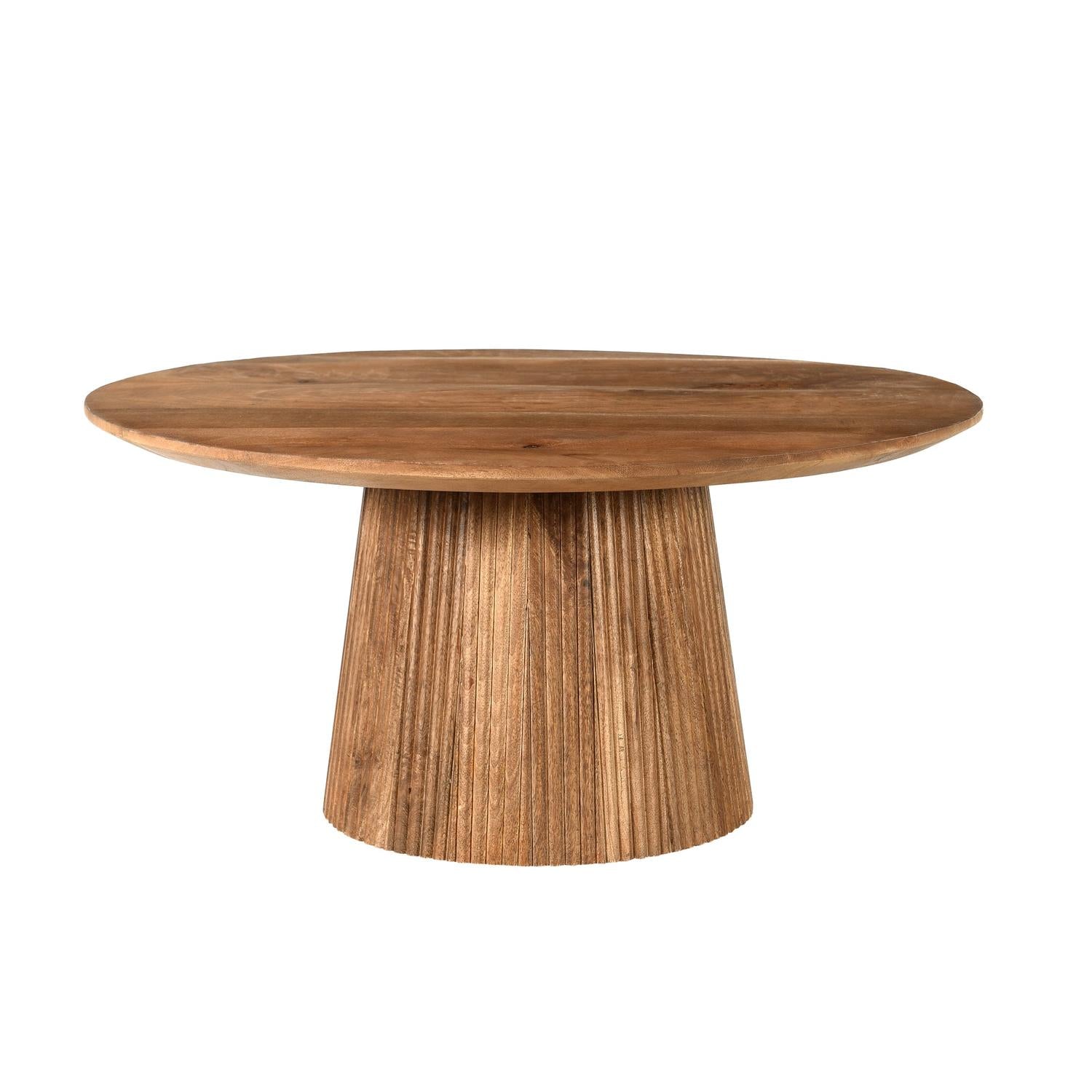 Couchtisch Salvator aus Mangoholz Ø80cm - Braun-Couchtische-Livingfurn-le canapé