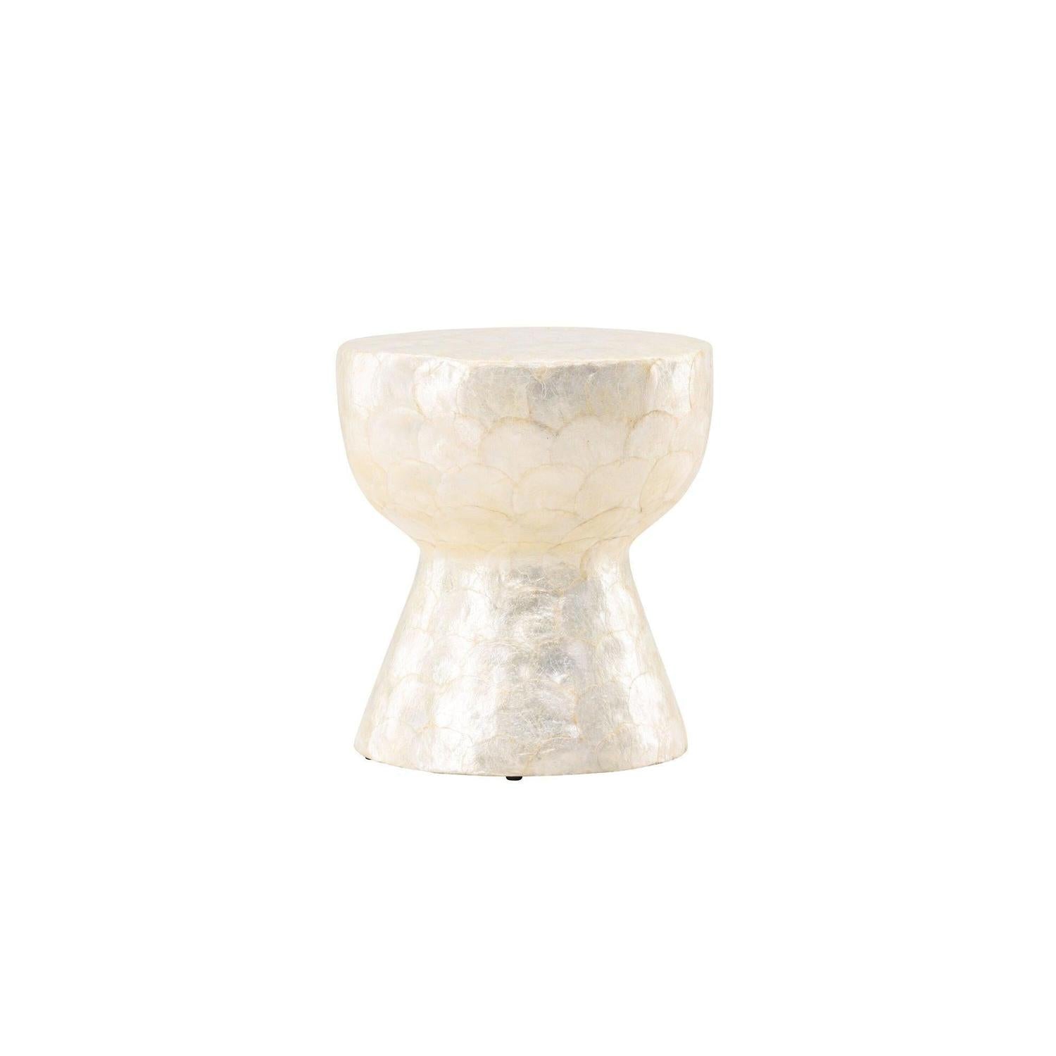 Couchtisch Sandön ⌀40cm - Capiz-Muschel Optik-Couchtisch-Vind-le canapé
