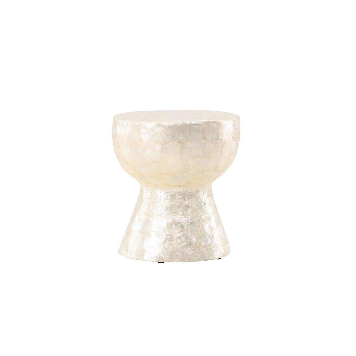 Couchtisch Sandön ⌀40cm - Capiz-Muschel Optik-Couchtisch-Vind-le canapé