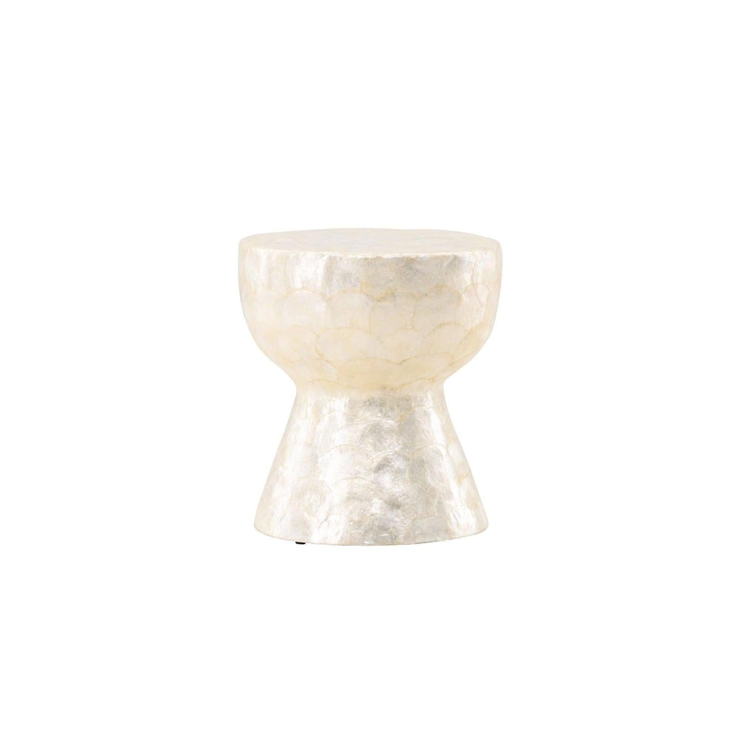 Couchtisch Sandön ⌀40cm - Capiz-Muschel Optik-Couchtische-Vind-le canapé