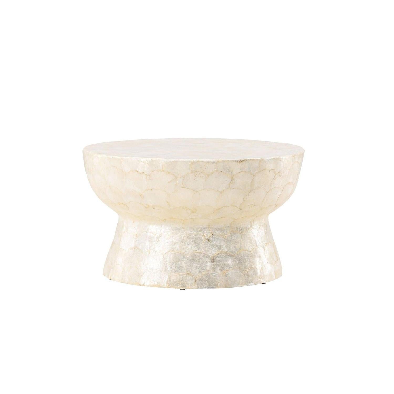 Couchtisch Sandön ⌀70cm - Capiz-Muschel Optik-Couchtisch-Vind-le canapé