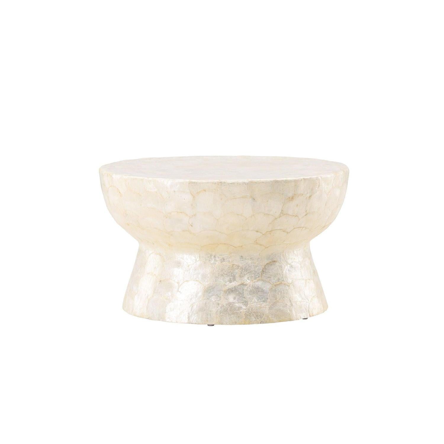 Couchtisch Sandön ⌀70cm - Capiz-Muschel Optik-Couchtische-Vind-le canapé