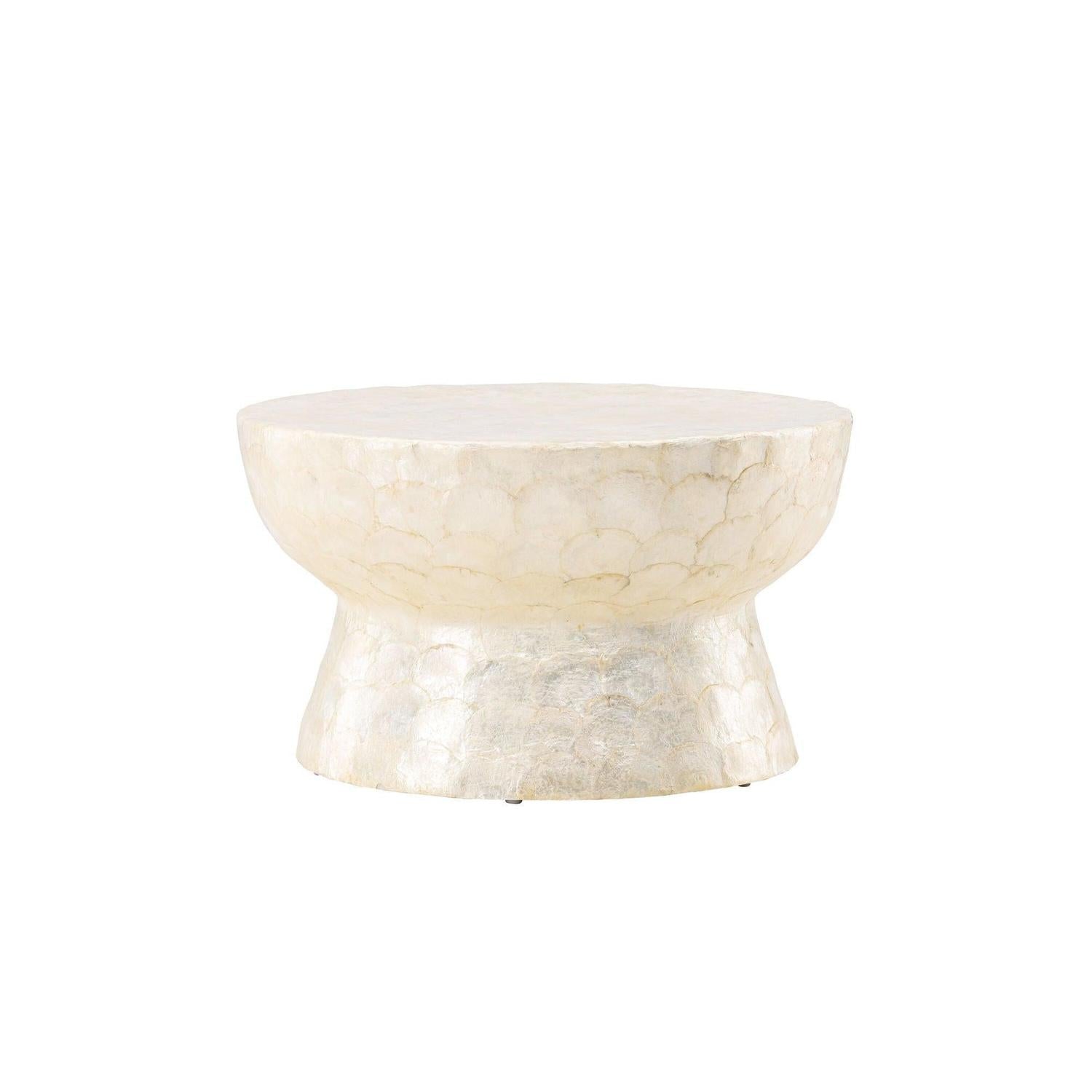 Couchtisch Sandön ⌀70cm - Capiz-Muschel Optik-Couchtische-Vind-le canapé
